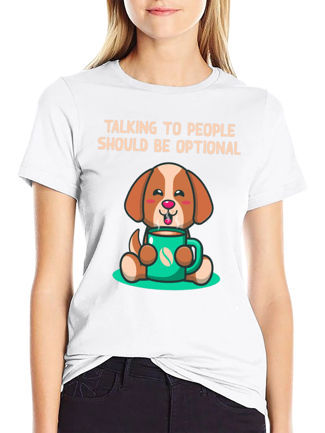 Cute Dog Coffee Lover T-Shirt