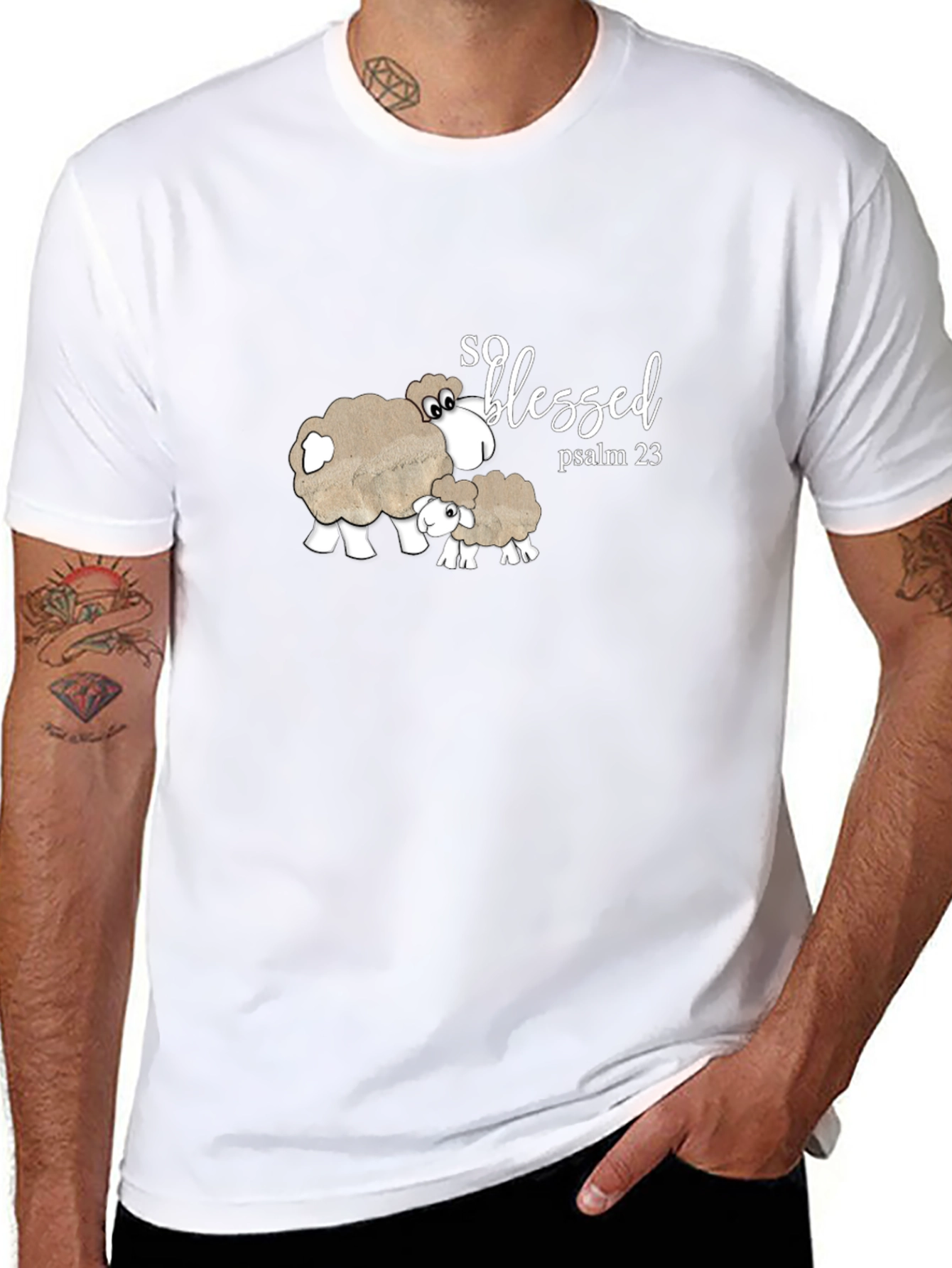 So Blessed Psalm 23 Black T-Shirt