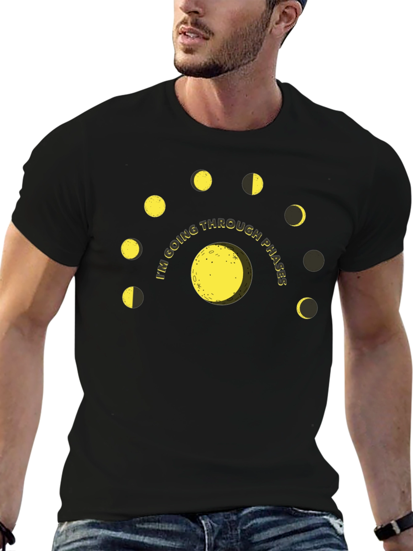 Lunar Phases Graphic T-Shirt - Going Through Phases