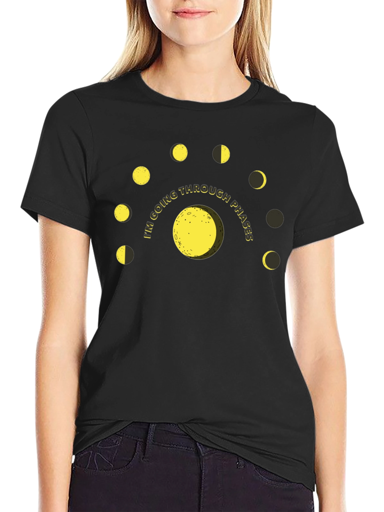 Lunar Phases Graphic T-Shirt - Going Through Phases