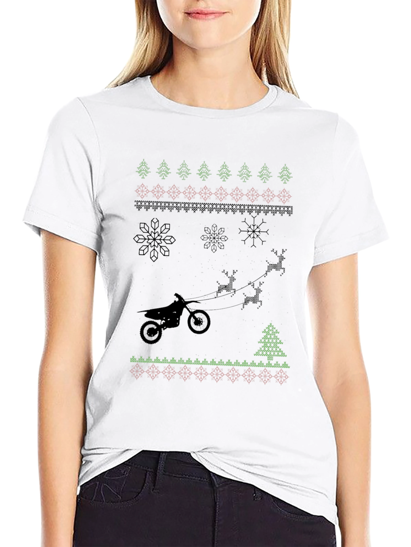 Motorcycle Christmas Ugly Sweater T-Shirt