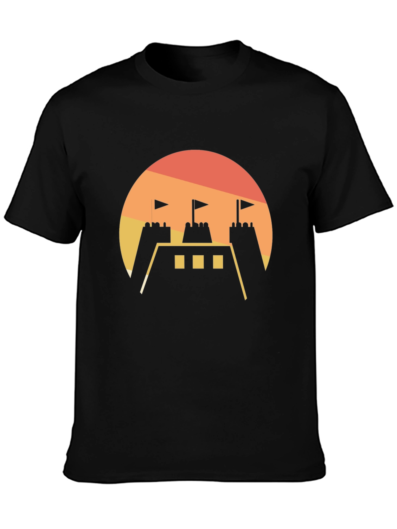 Sunset Castle Graphic Tee - Modern Style