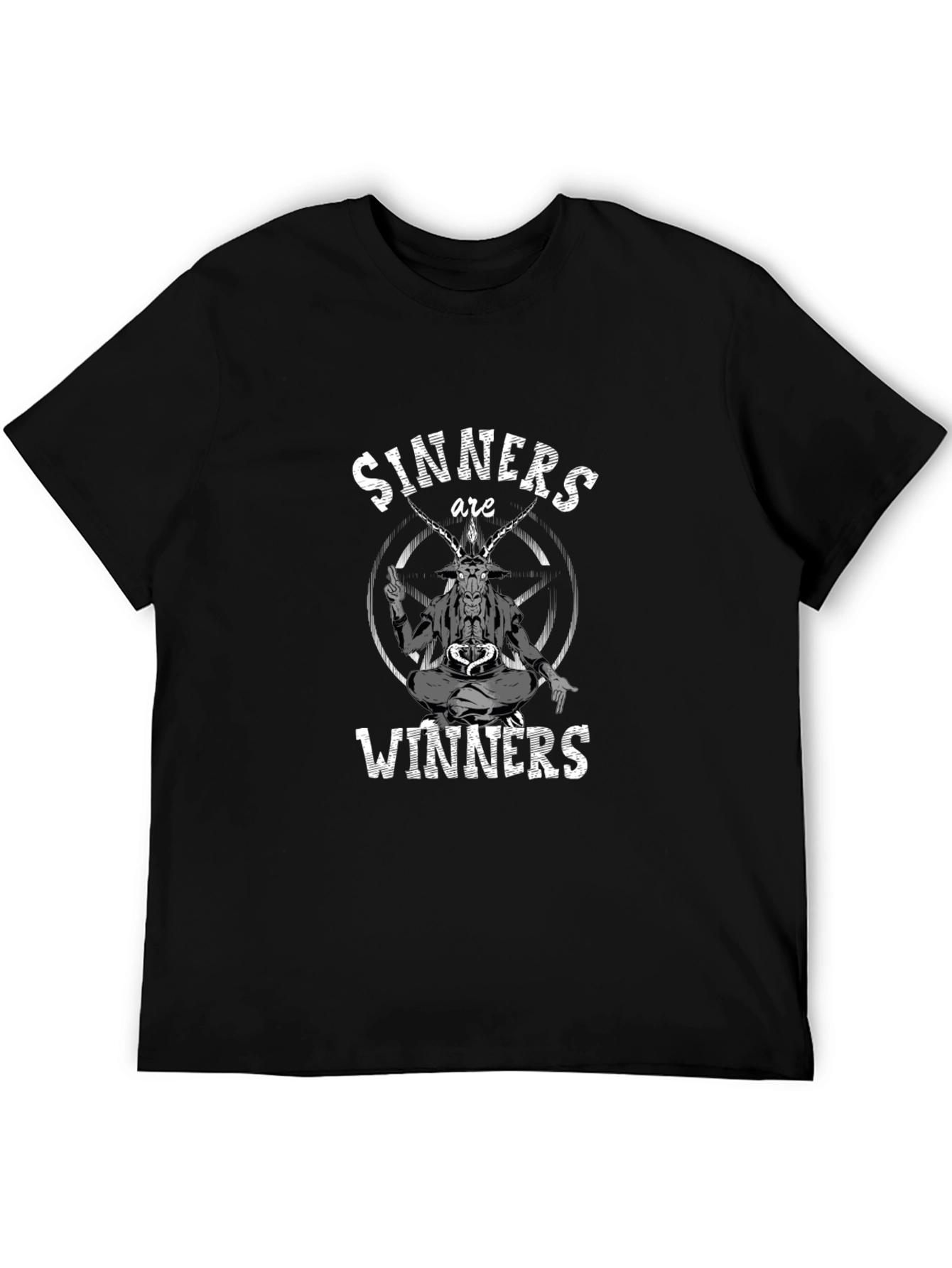 Sinners are Winners Graphic Tee - Black