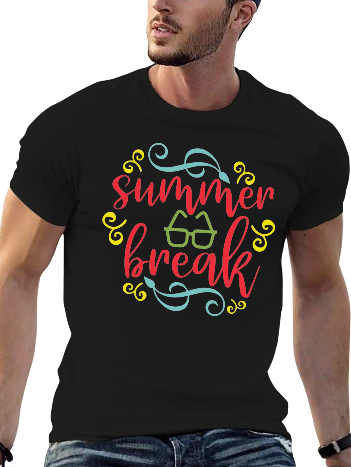 Summer Break Graphic Tee - Black T-Shirt