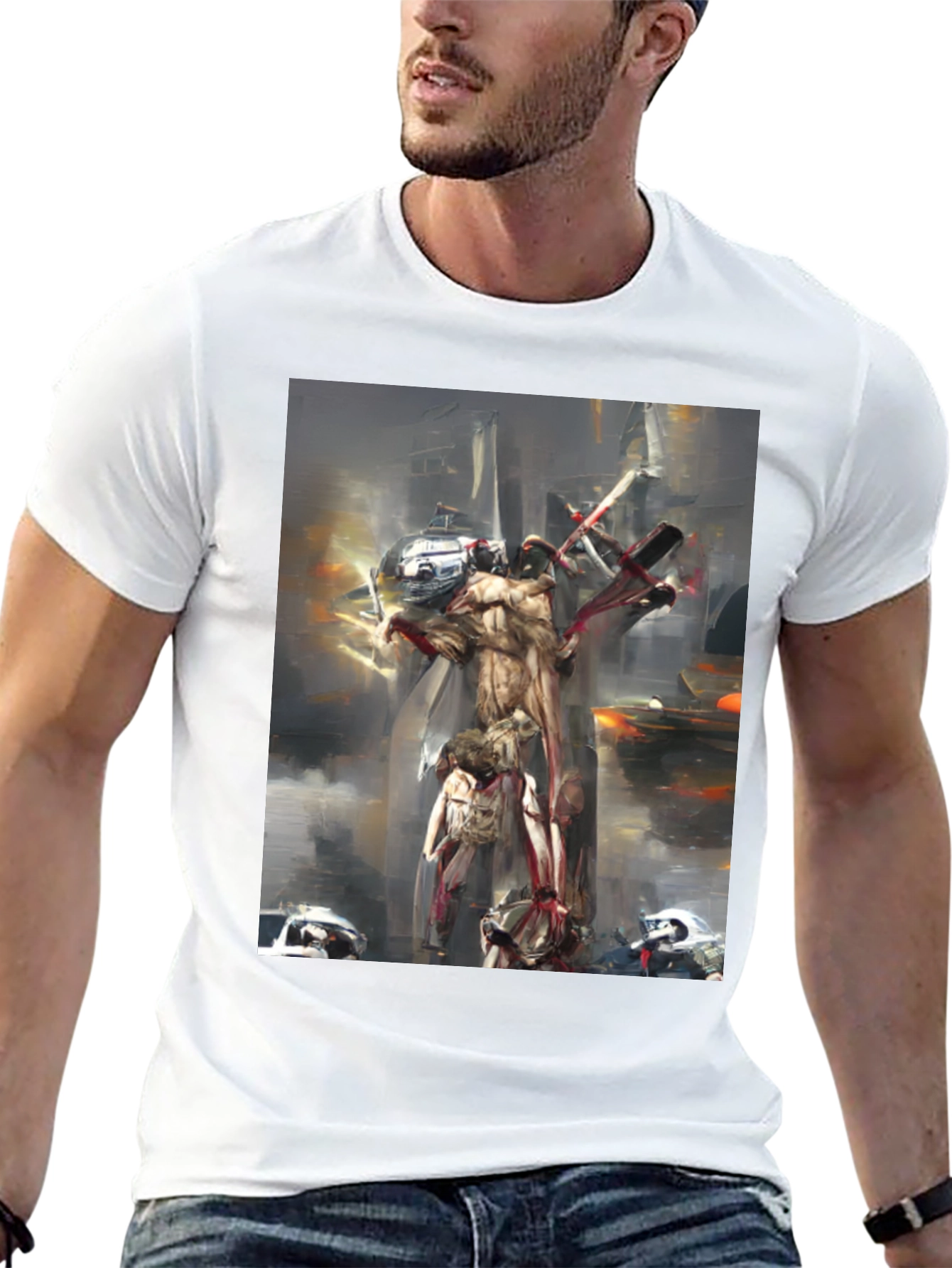 Abstract Futuristic T-Shirt - Wearable Art