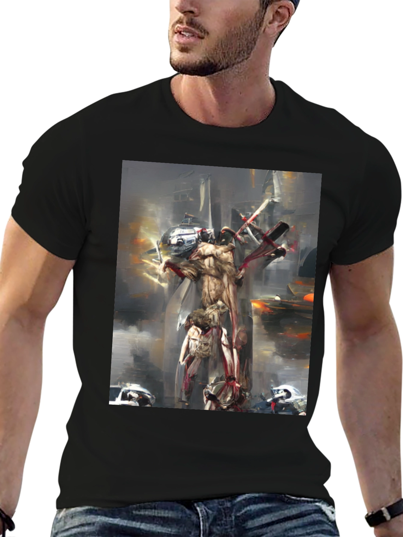 Abstract Futuristic T-Shirt - Wearable Art