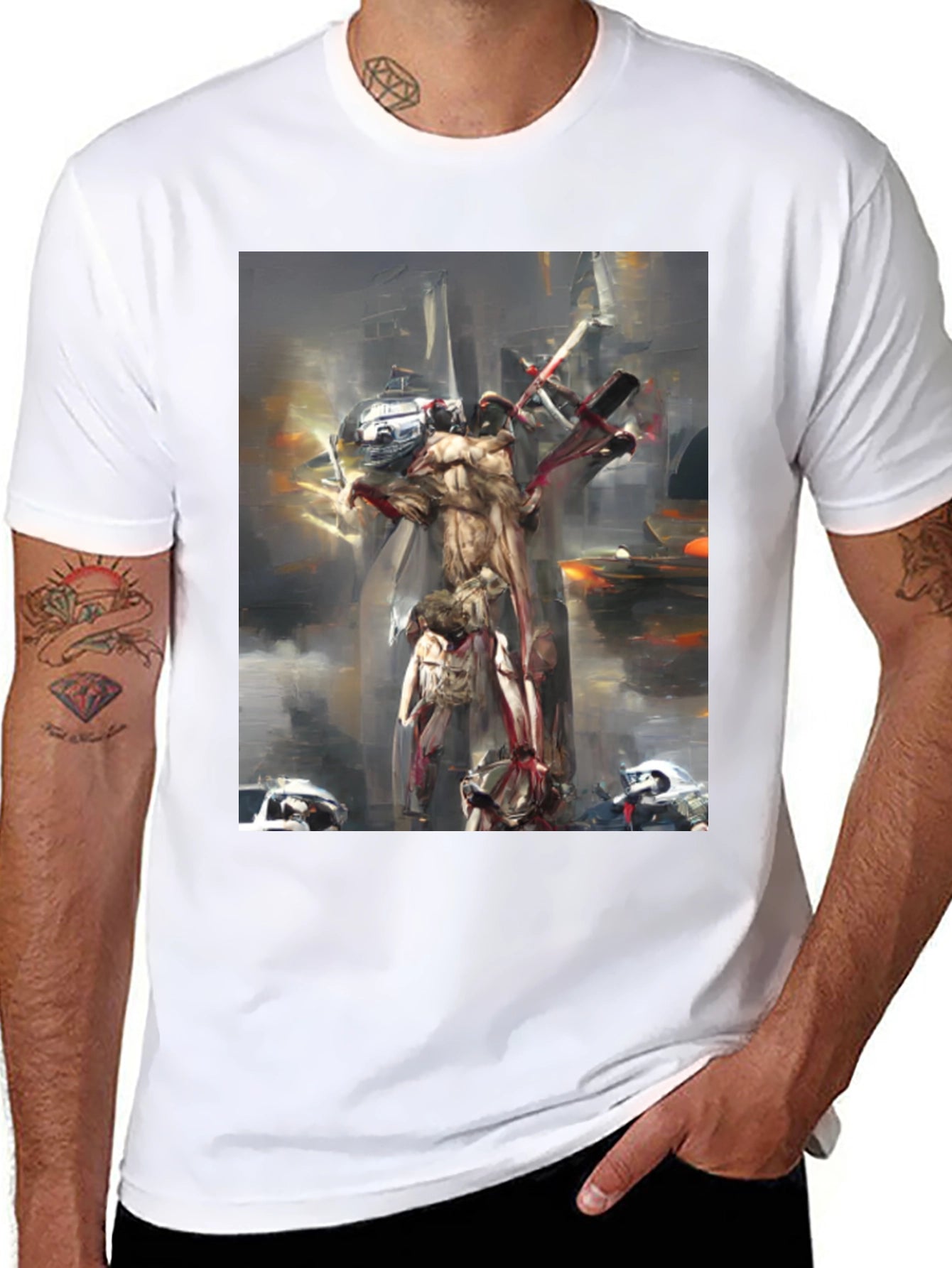 Abstract Futuristic T-Shirt - Wearable Art