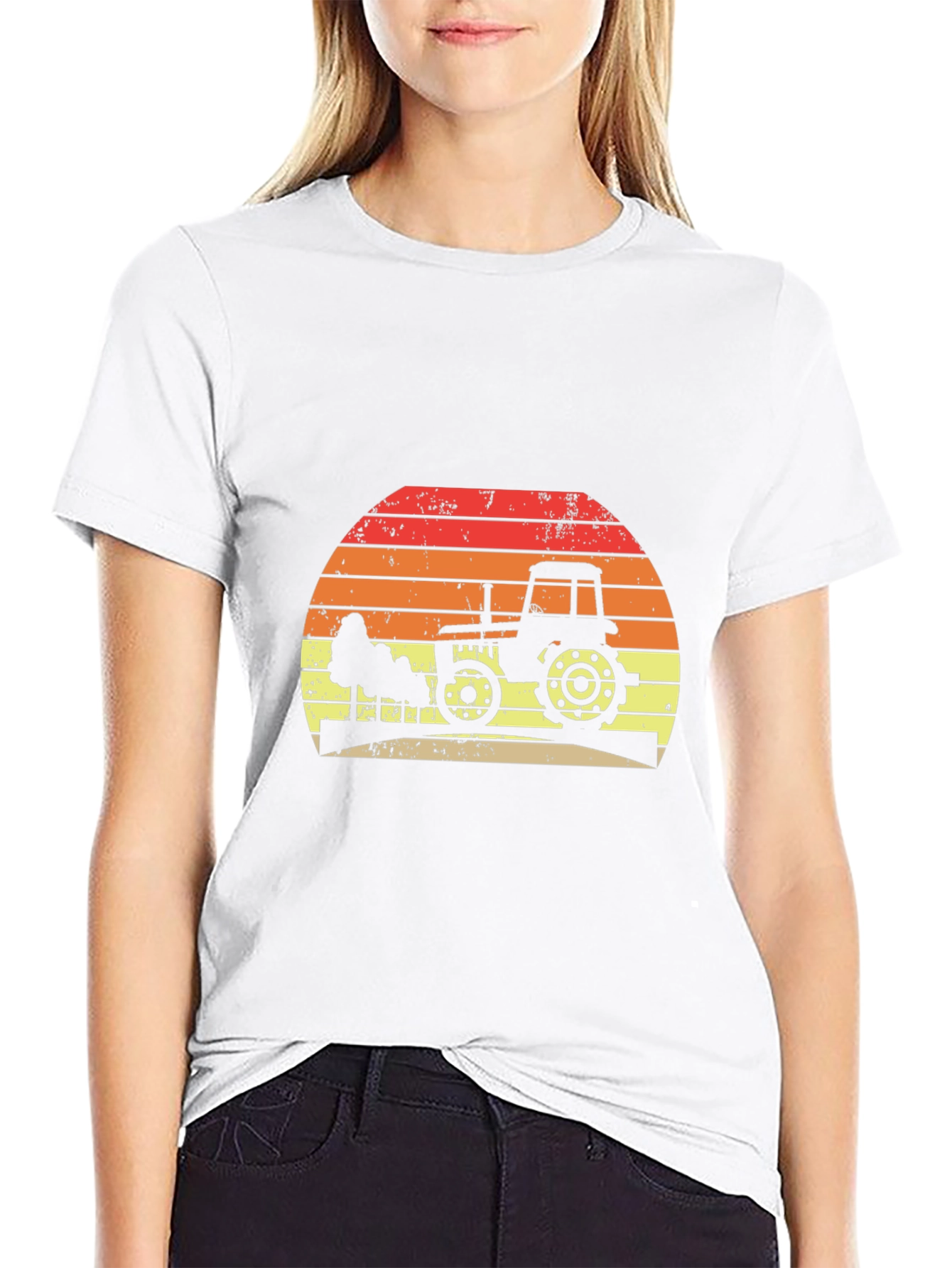 Tractor Sunset Graphic Tee - Farm Life
