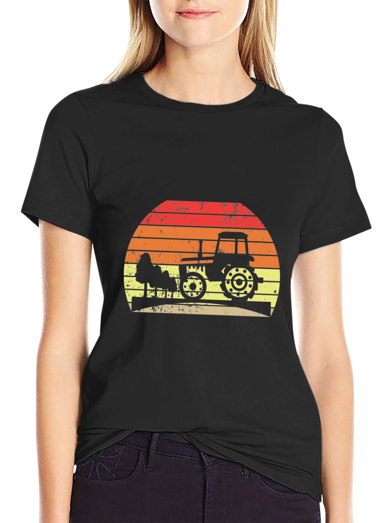 Tractor Sunset Graphic Tee - Farm Life