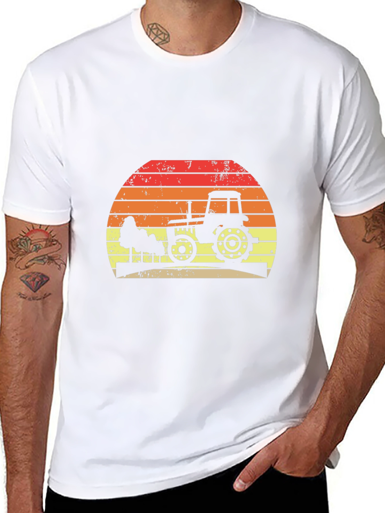 Tractor Sunset Graphic Tee - Farm Life