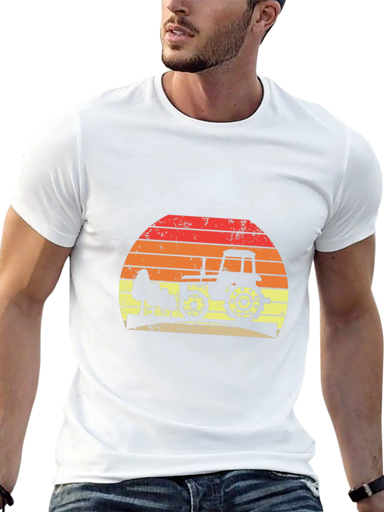 Tractor Sunset Graphic Tee - Farm Life