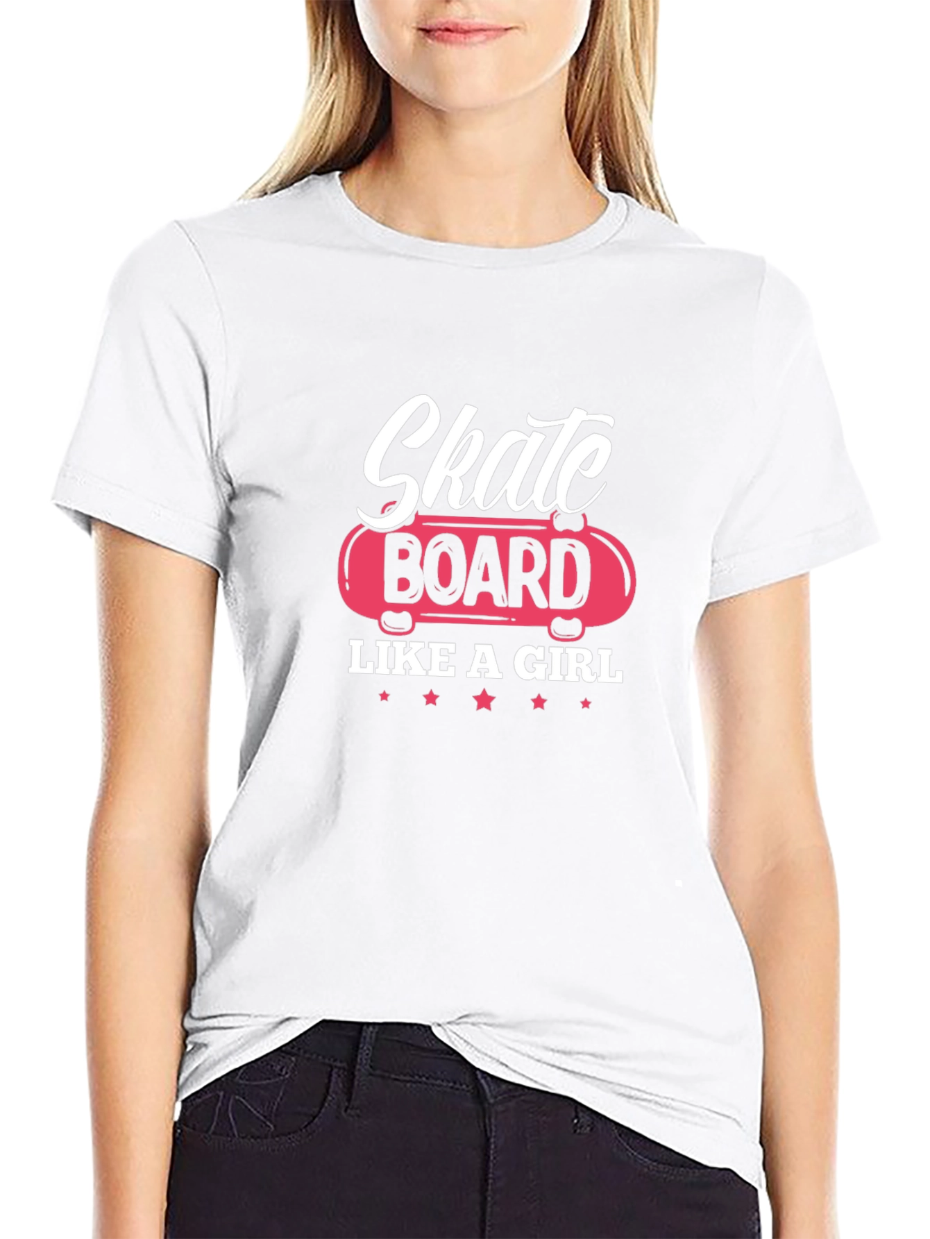 Skate Board Like A Girl Graphic Tee