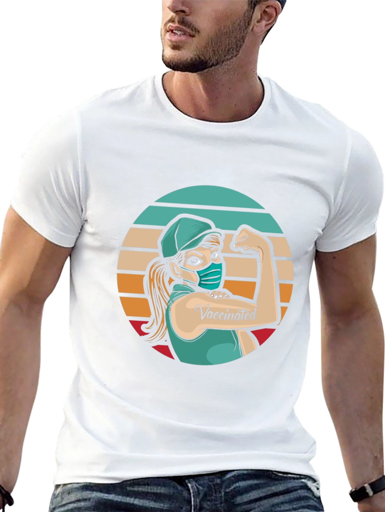 Vaccinated Woman Power T-Shirt