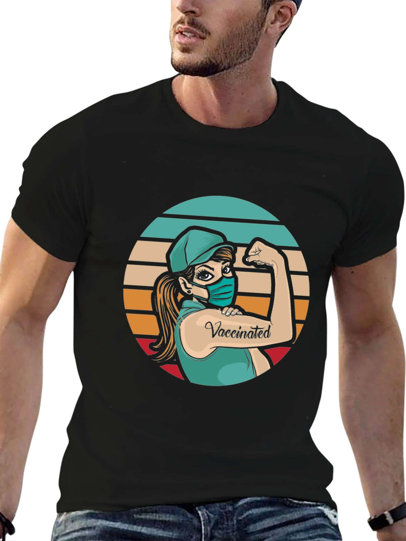 Vaccinated Woman Power T-Shirt