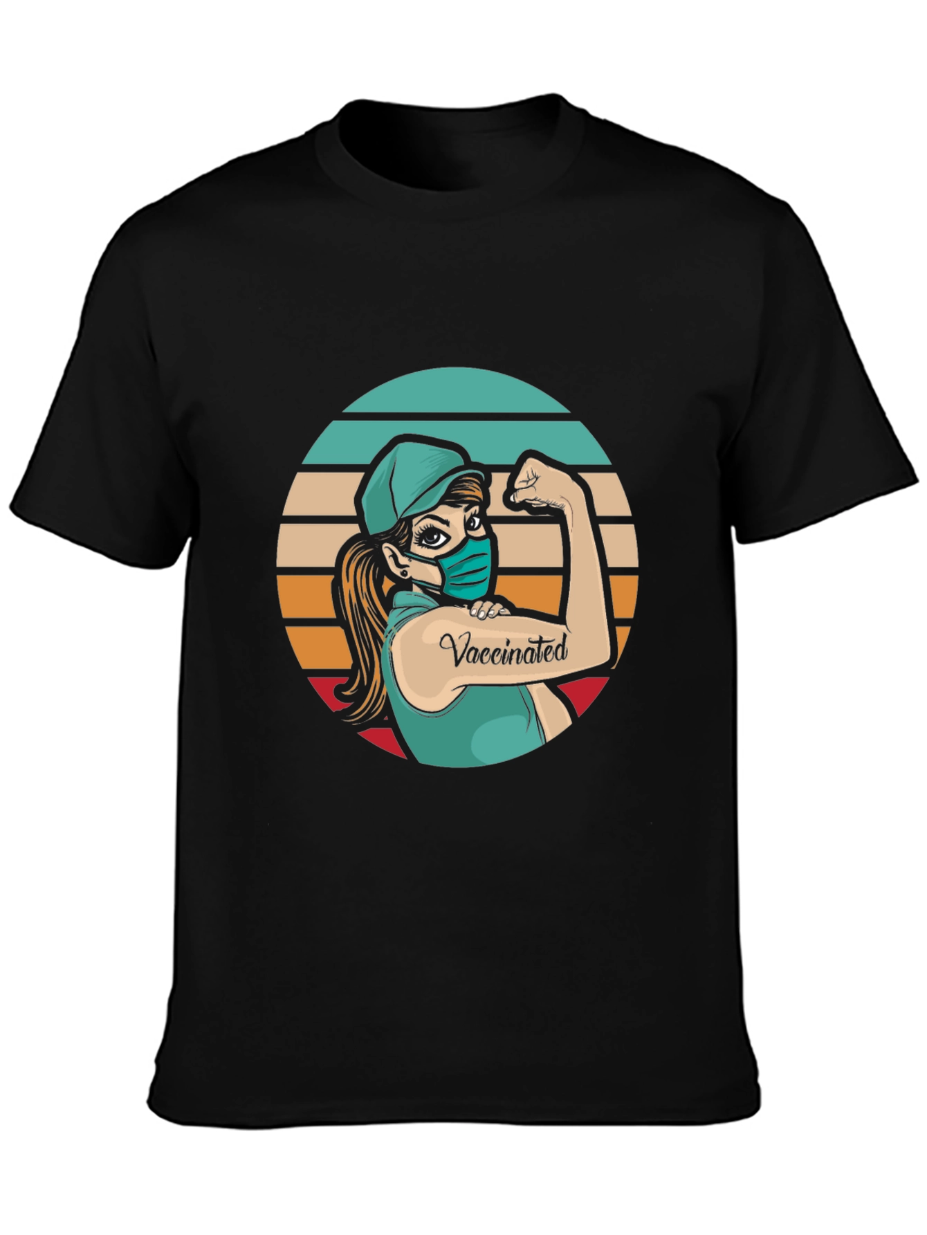 Vaccinated Woman Power T-Shirt