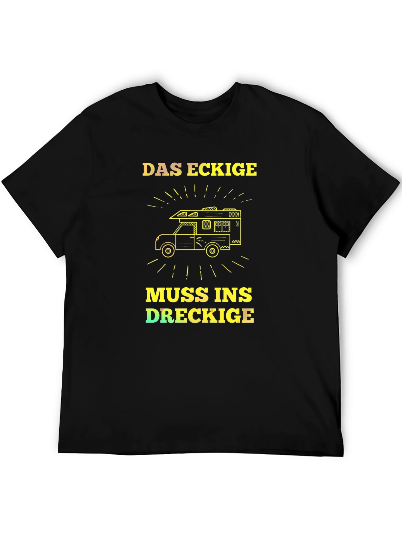 Das Eckige Camper Van T-Shirt - Adventure Awaits!