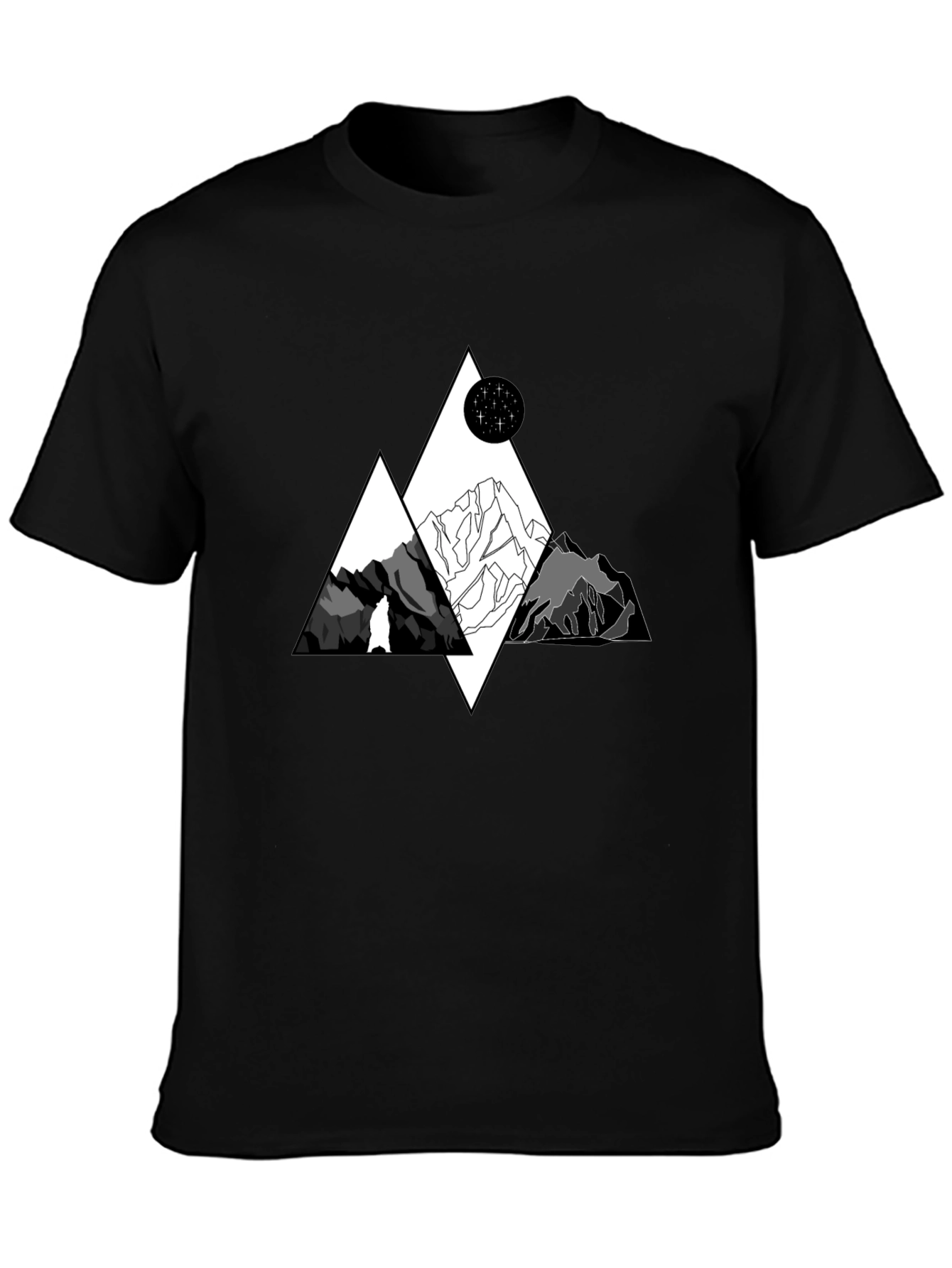 Mountainscape Graphic Tee - Black