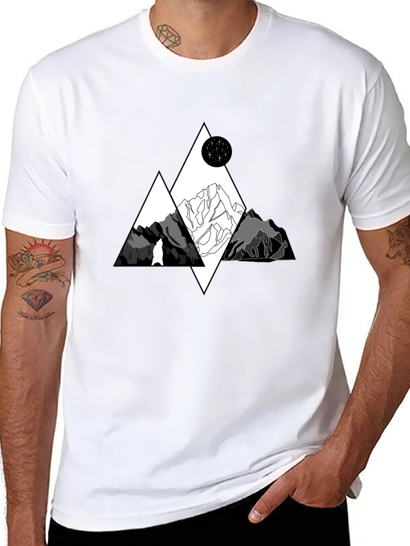 Mountainscape Graphic Tee - Black