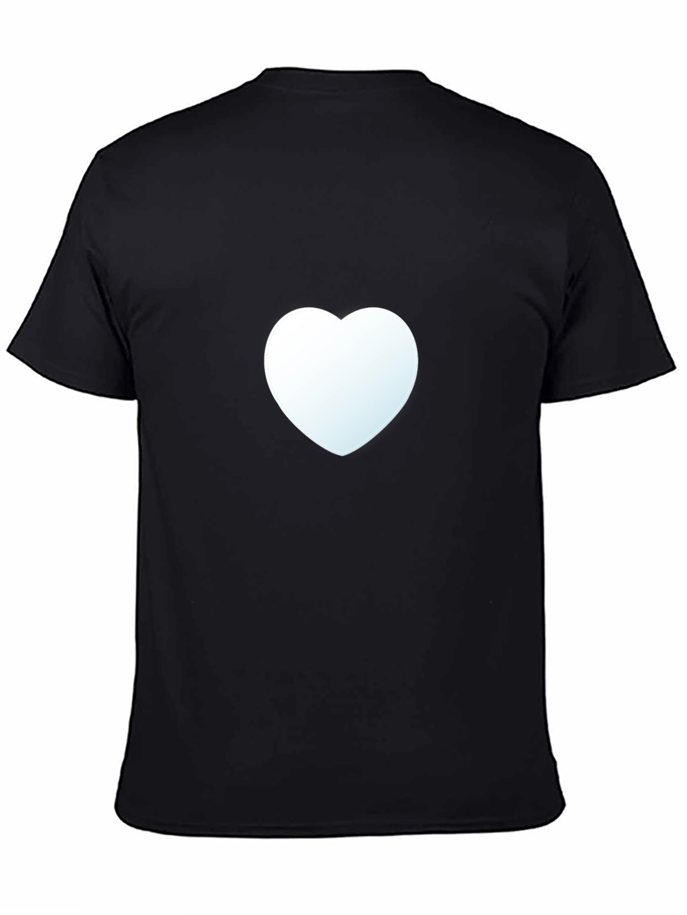 Heart Graphic Tee - Black Cotton Casual Shirt