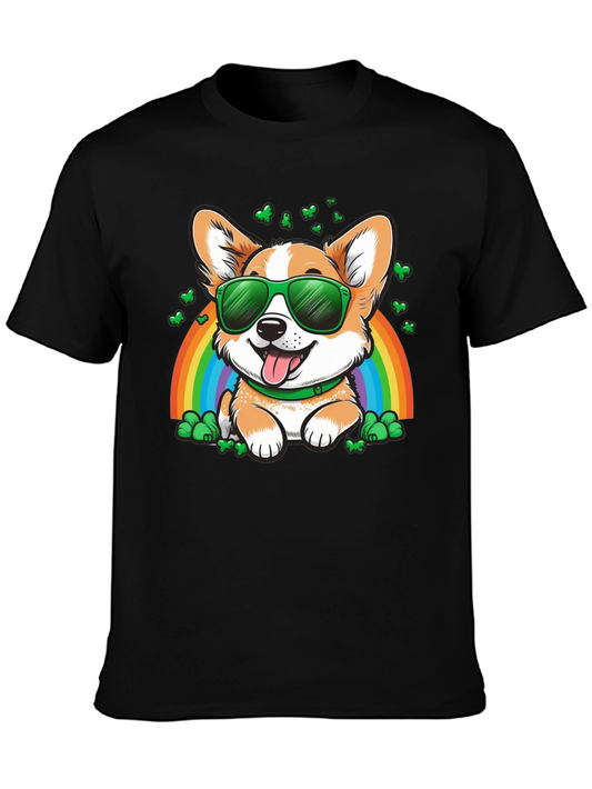 Corgi Rainbow St. Patricks Day T-Shirt