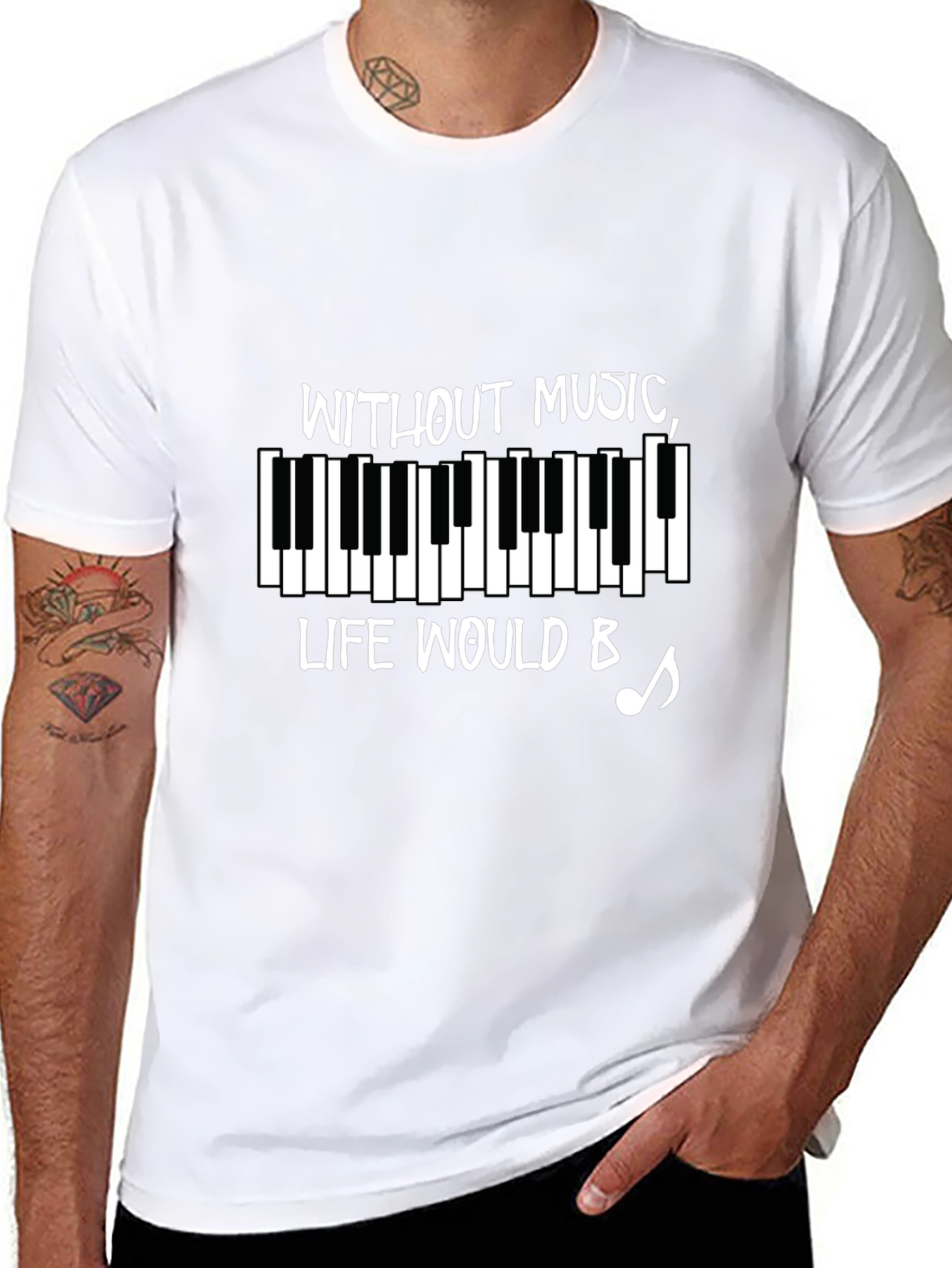 Without Music Piano T-Shirt