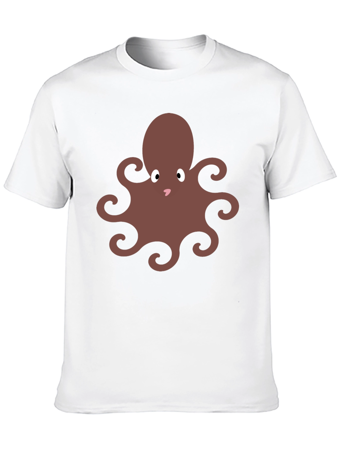 Cute Octopus Graphic Tee - Black Cotton Blend Shirt