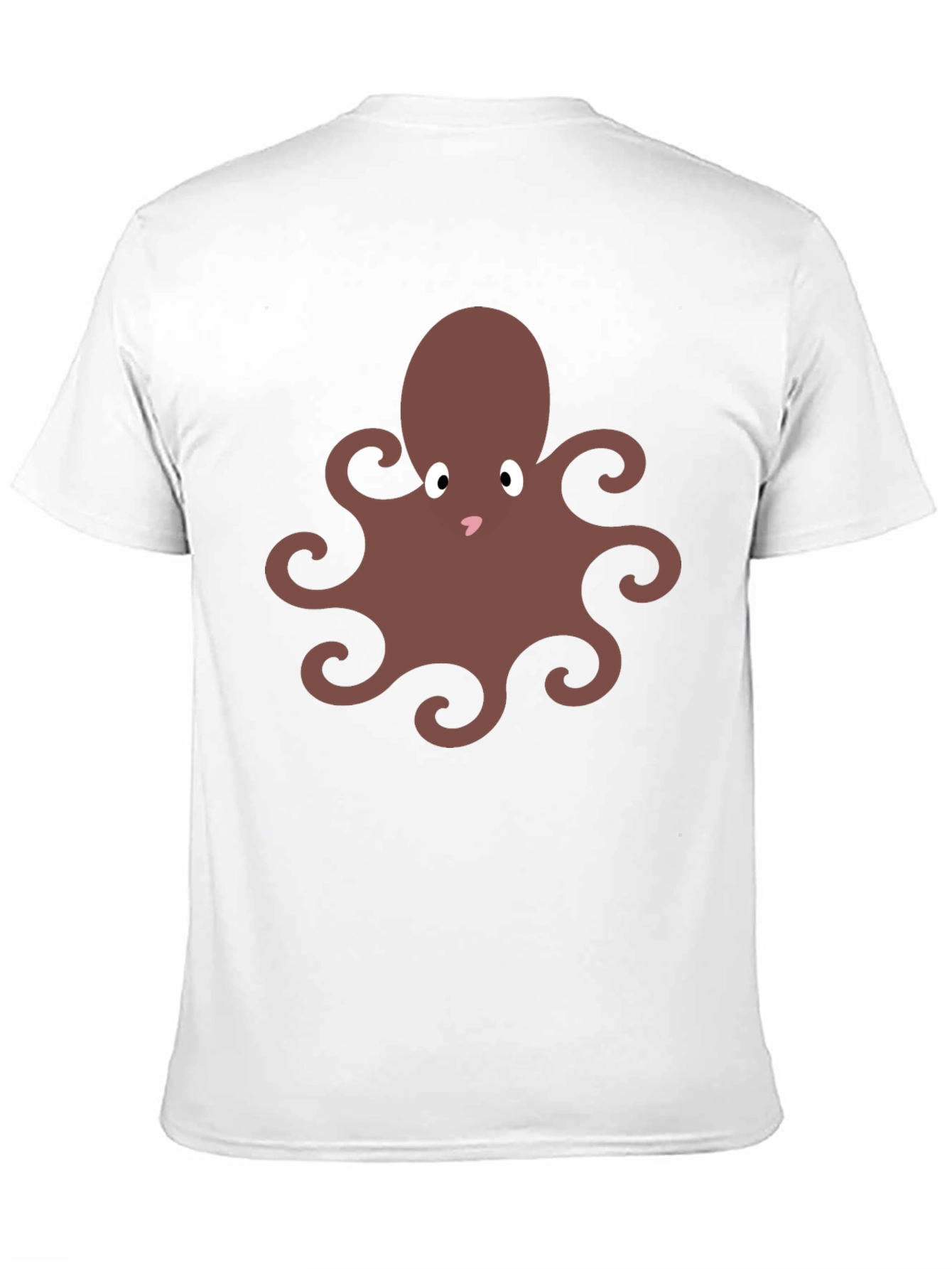 Cute Octopus Graphic Tee - Black Cotton Blend Shirt