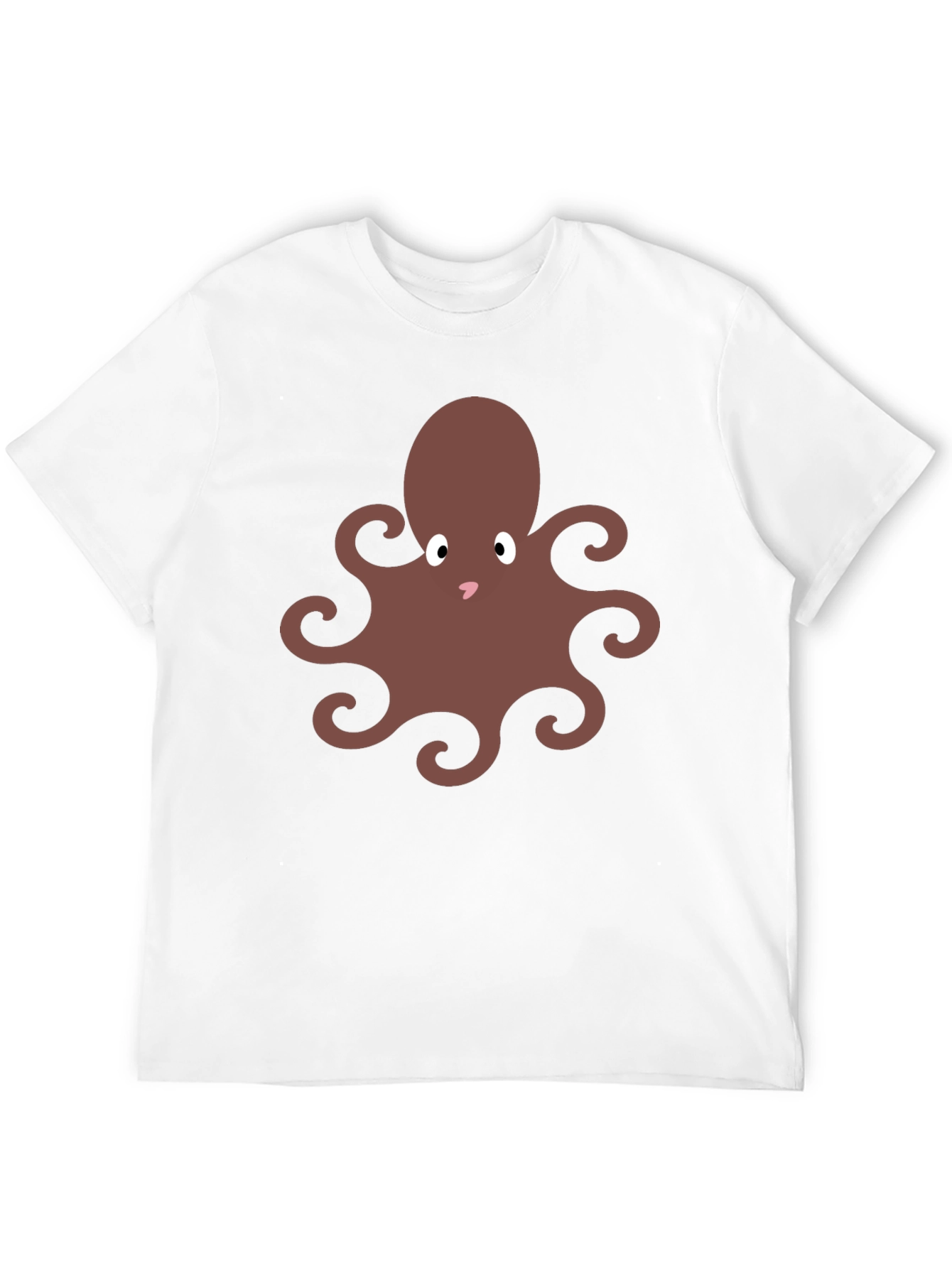 Cute Octopus Graphic Tee - Black Cotton Blend Shirt