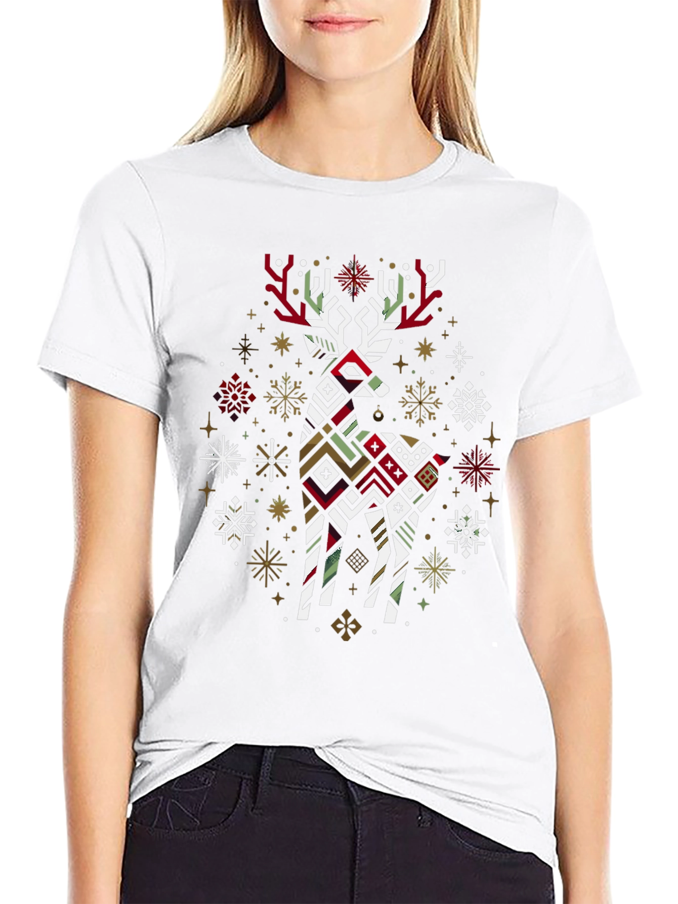 Festive Reindeer Graphic Tee
