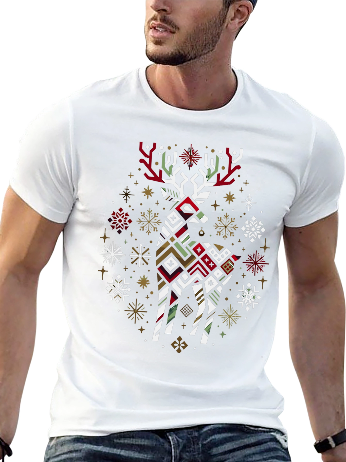 Festive Reindeer Graphic Tee