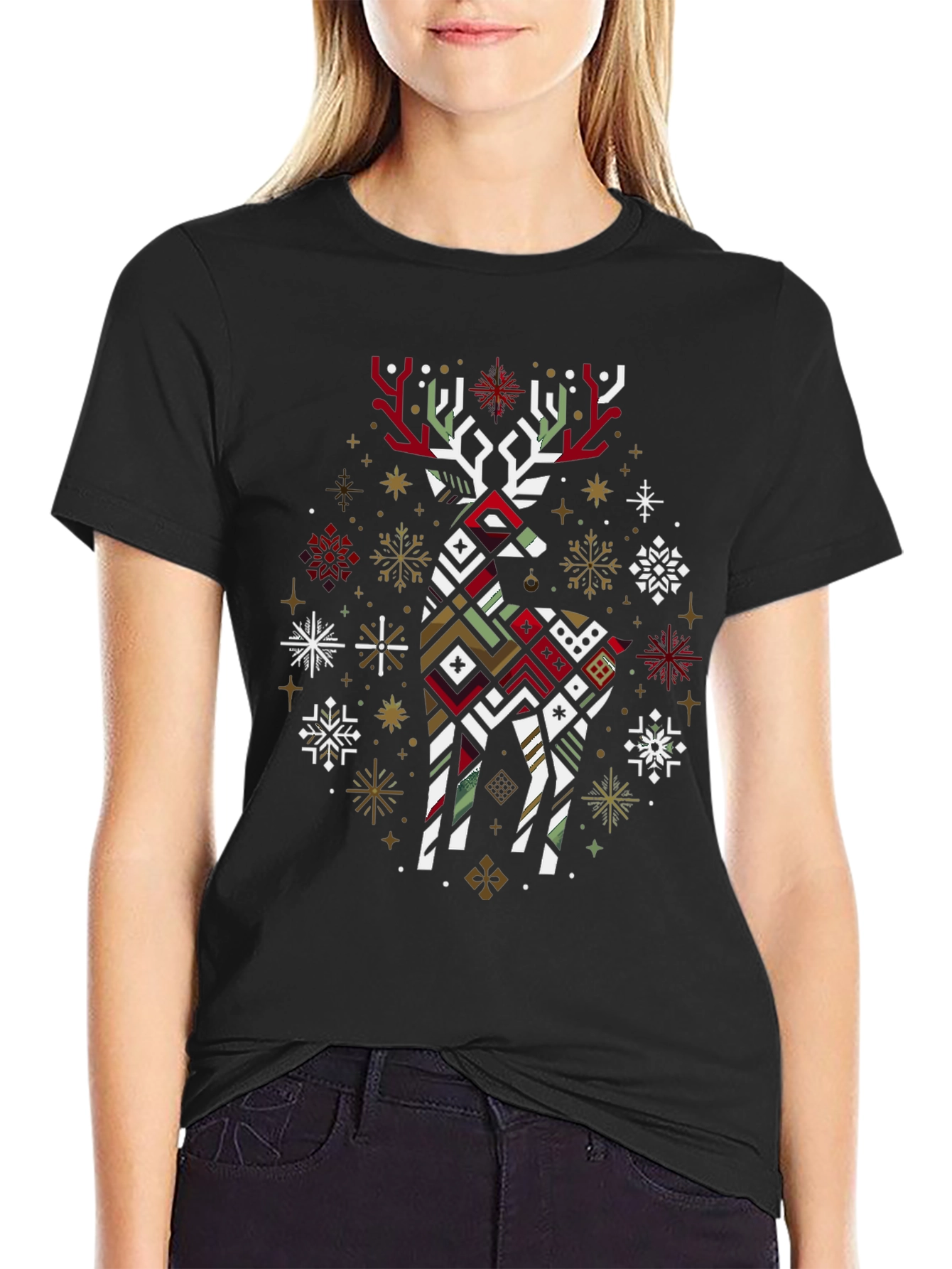 Festive Reindeer Graphic Tee