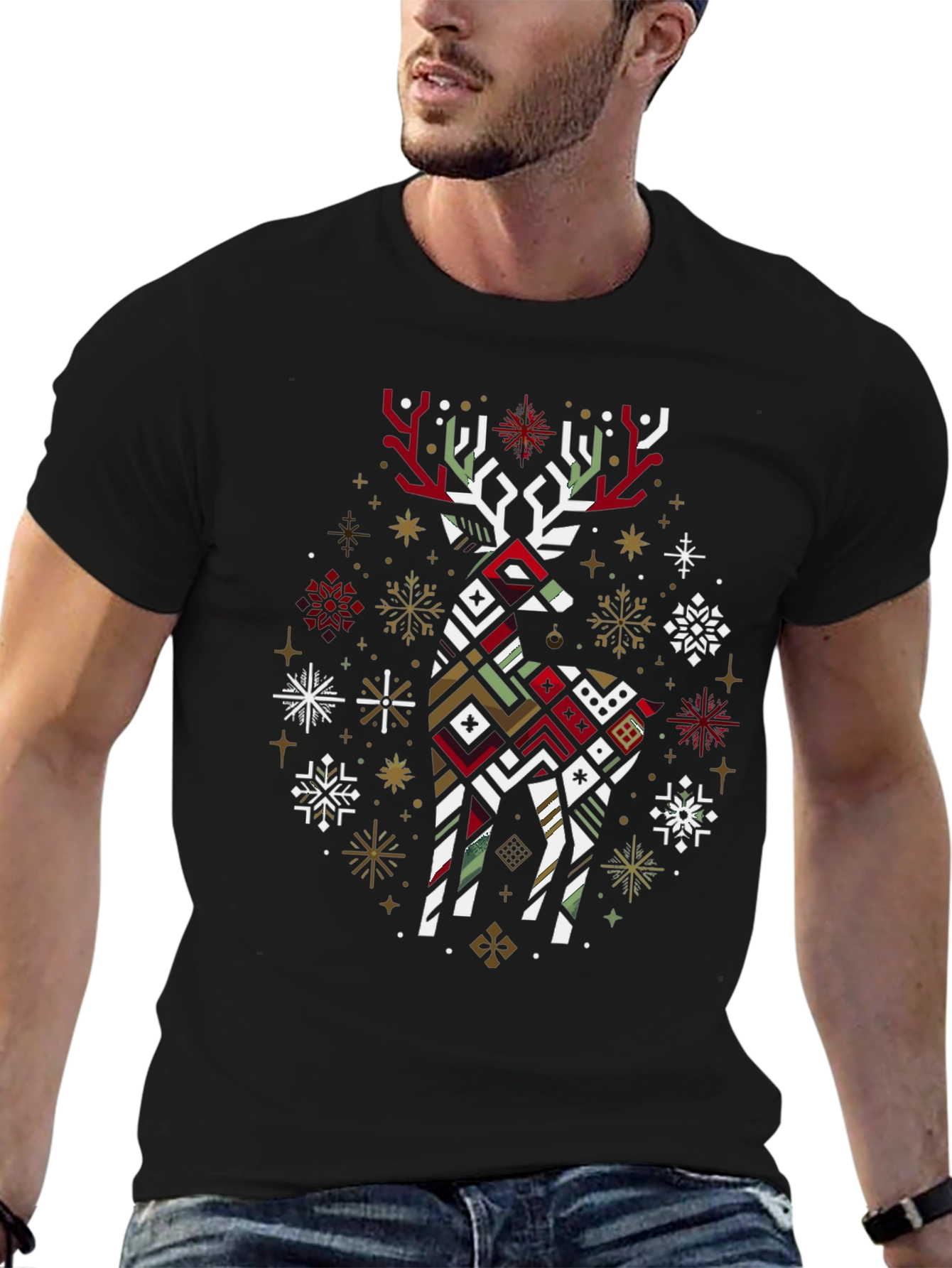 Festive Reindeer Graphic Tee