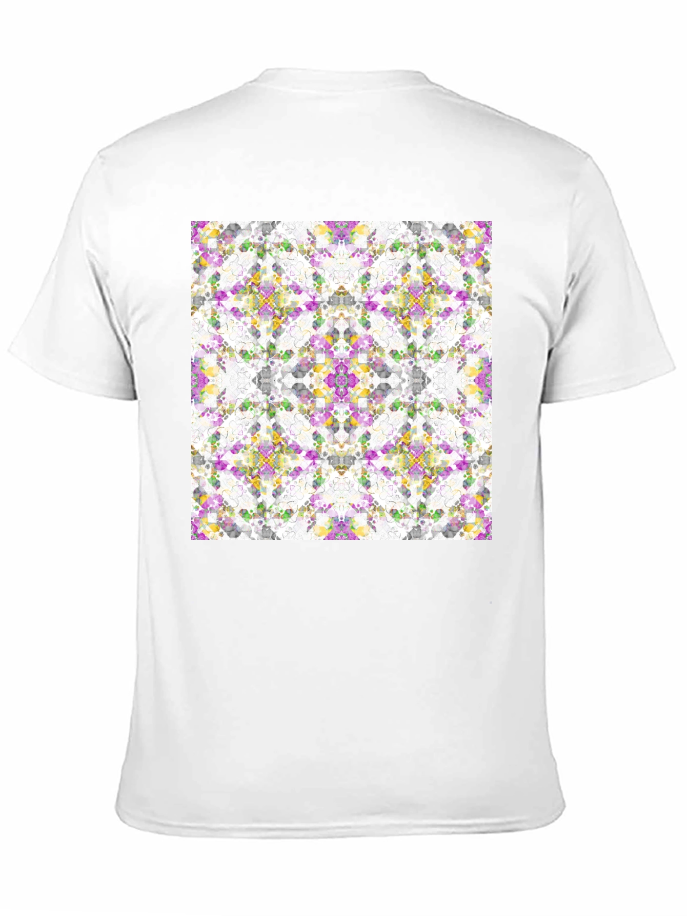 Kaleidoscope Mosaic Print Black T-Shirt