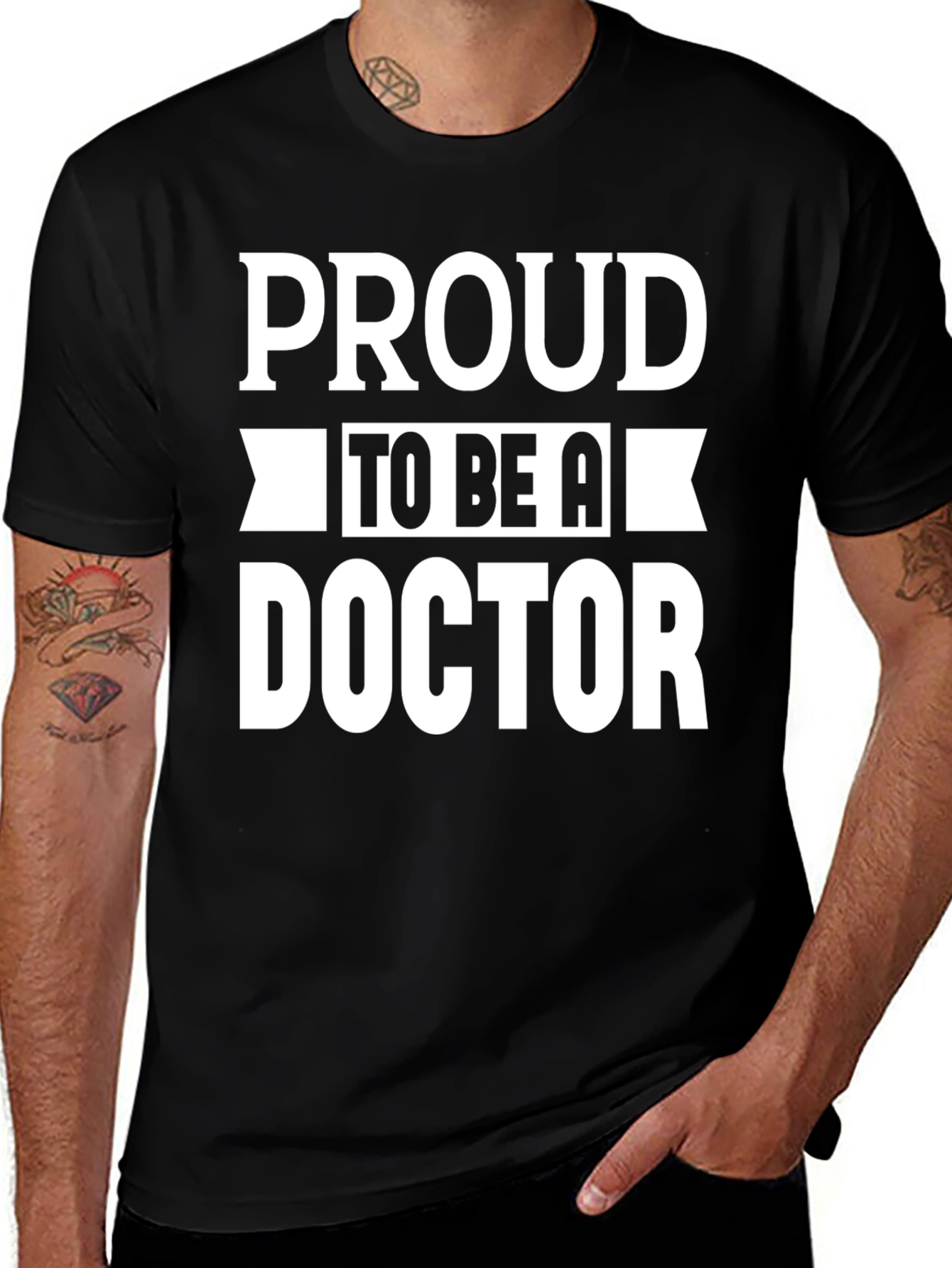 Proud to be a Doctor Black T-Shirt