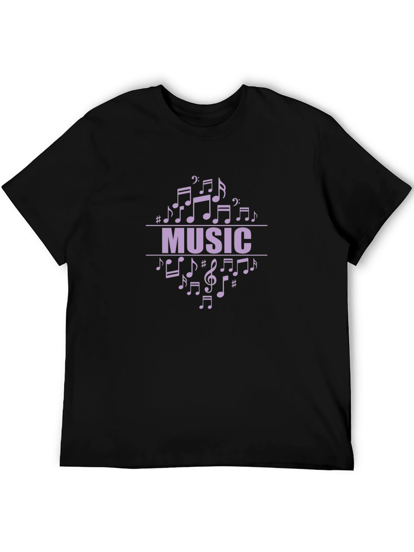 Music Note Graphic Tee - Stylish Black T-Shirt