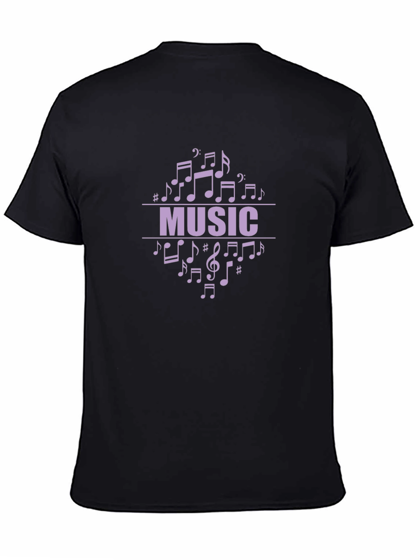 Music Note Graphic Tee - Stylish Black T-Shirt