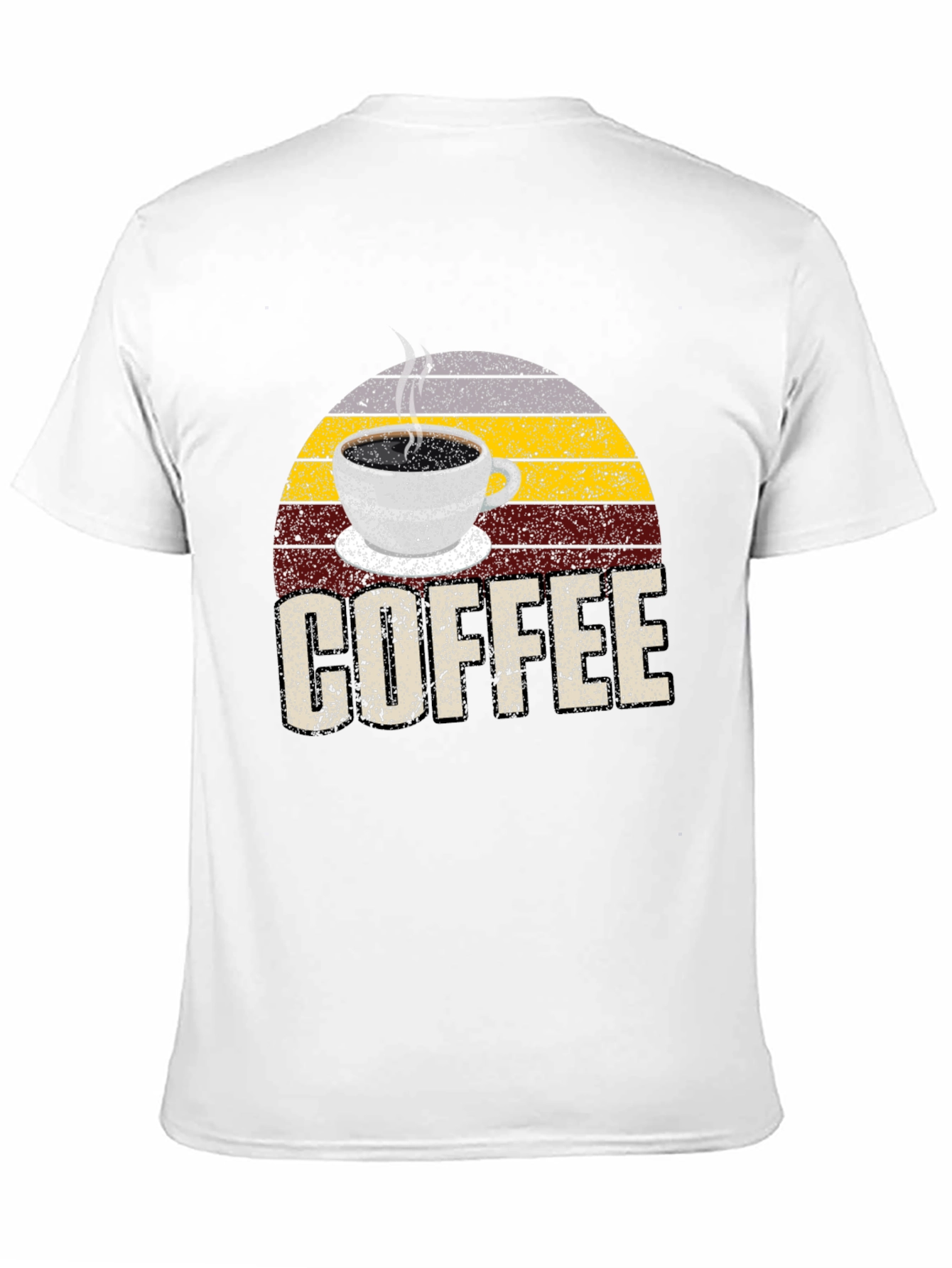 Retro Coffee Graphic T-Shirt - Black