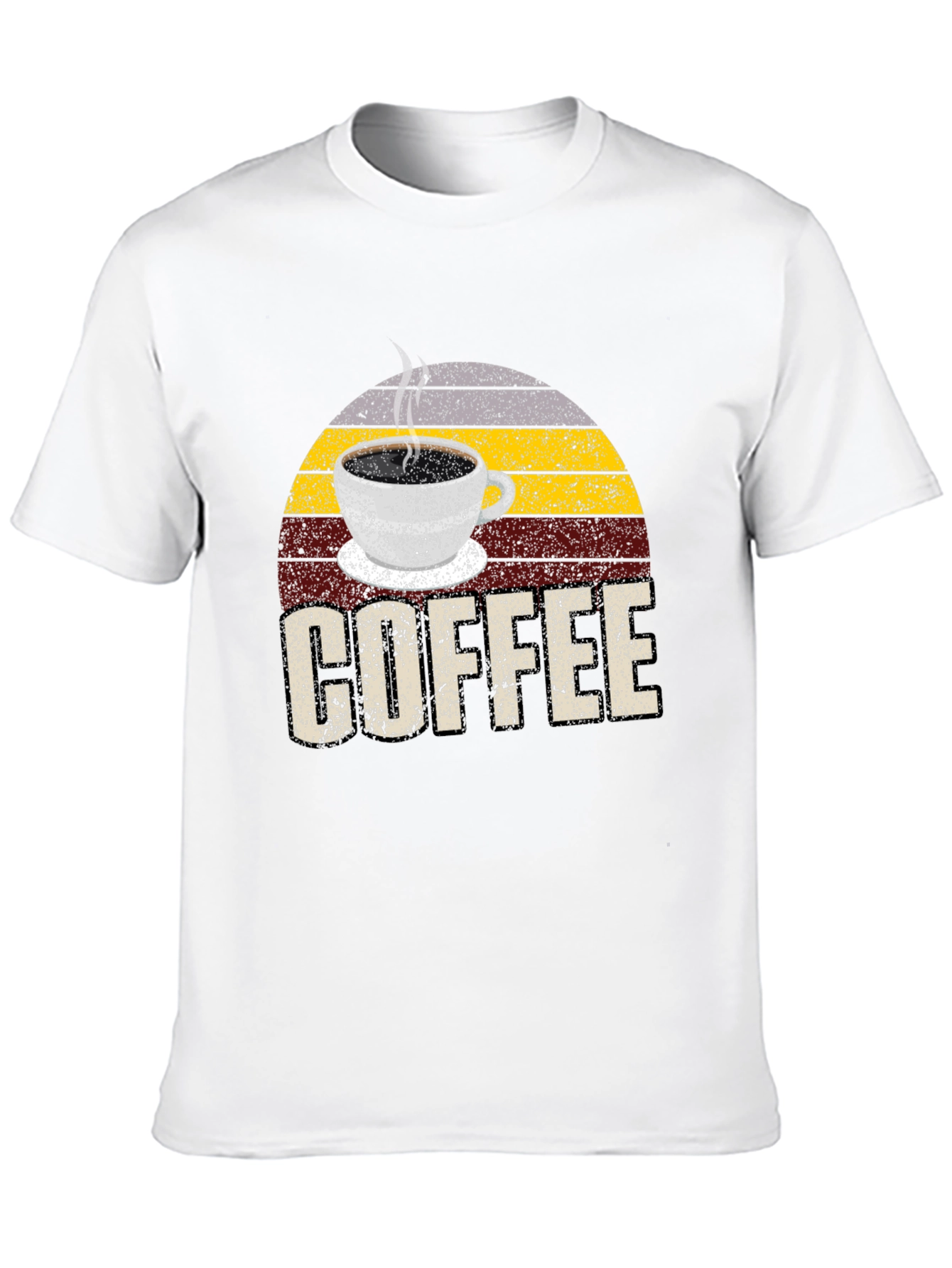 Retro Coffee Graphic T-Shirt - Black
