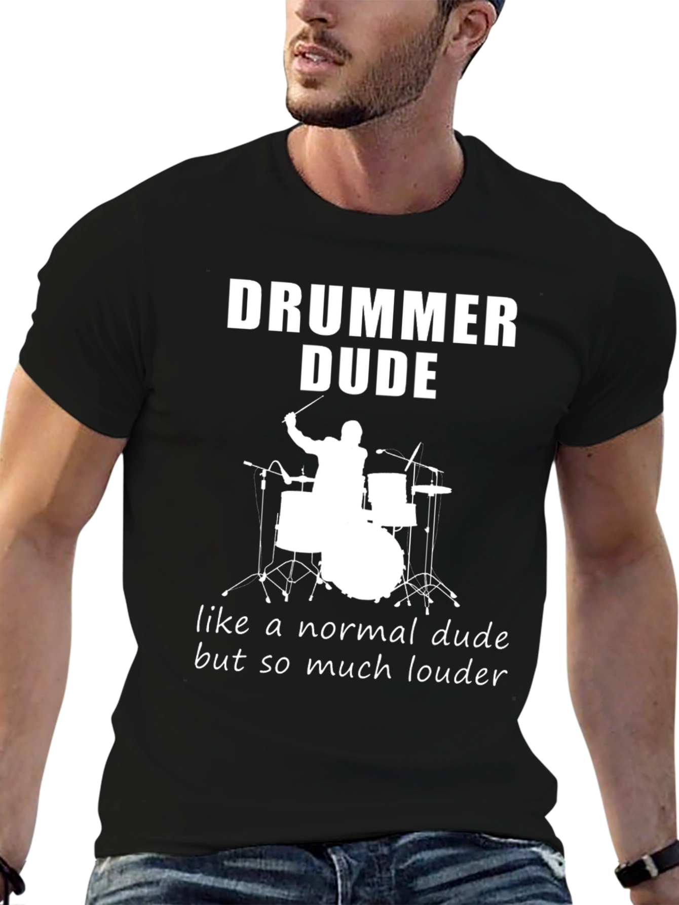 Drummer Dude T-Shirt - Funny Musician Tee