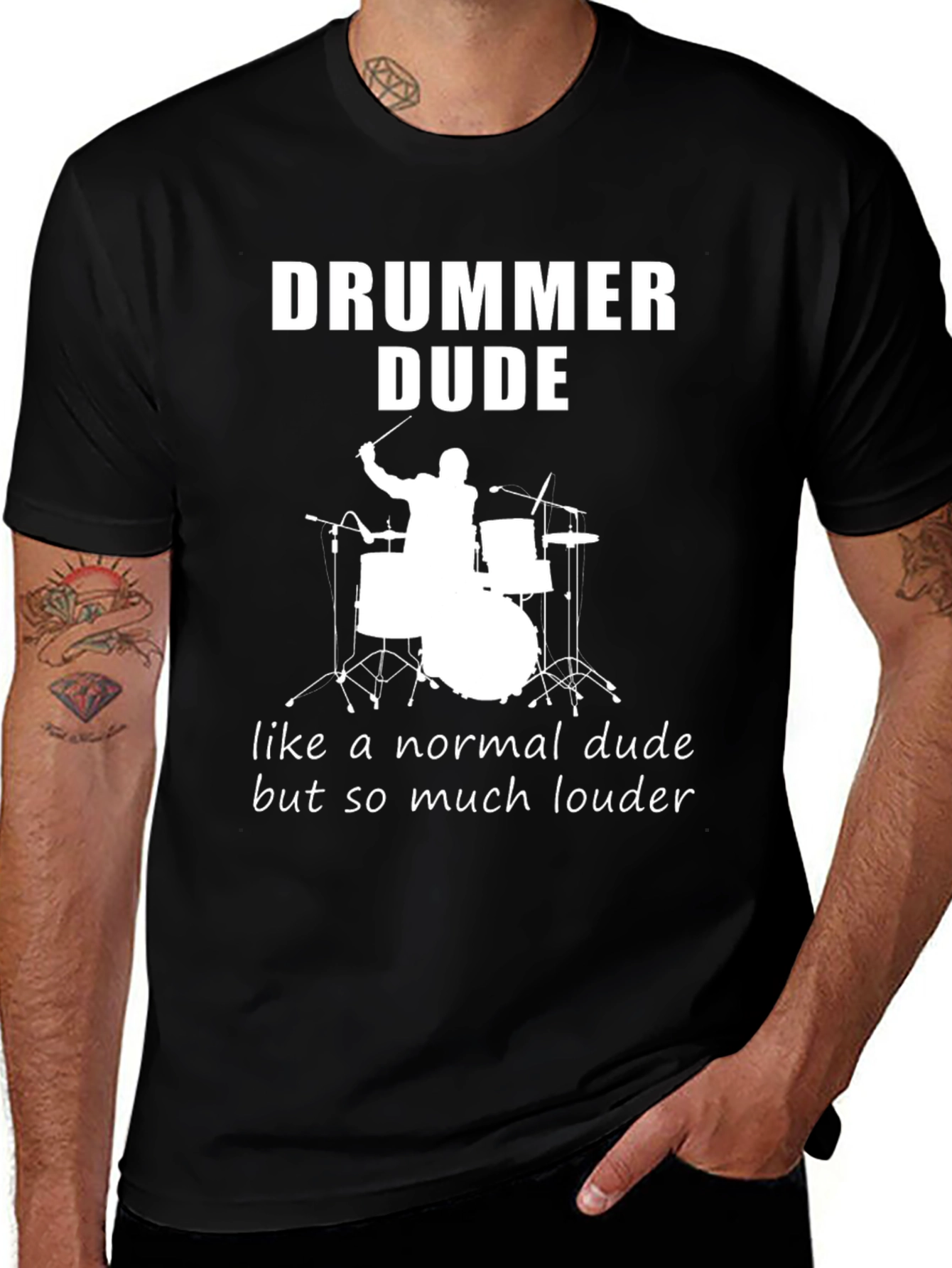 Drummer Dude T-Shirt - Funny Musician Tee