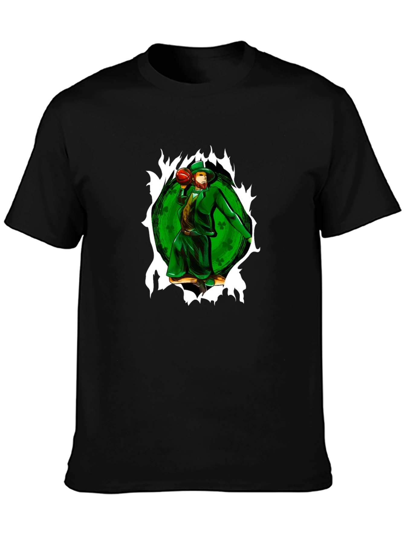 St. Patricks Day Leprechaun Basketball T-Shirt