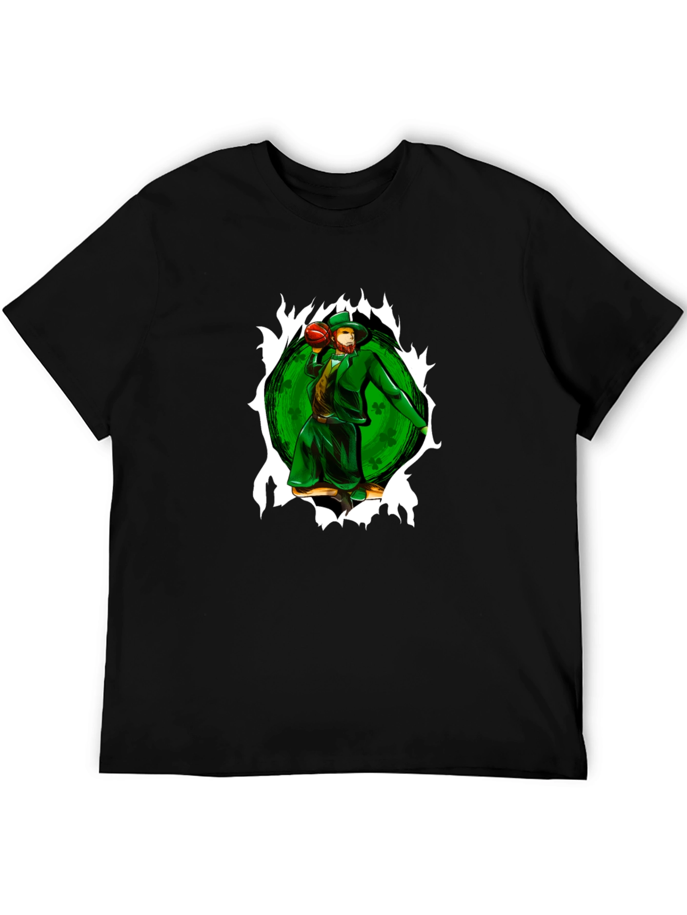 St. Patricks Day Leprechaun Basketball T-Shirt