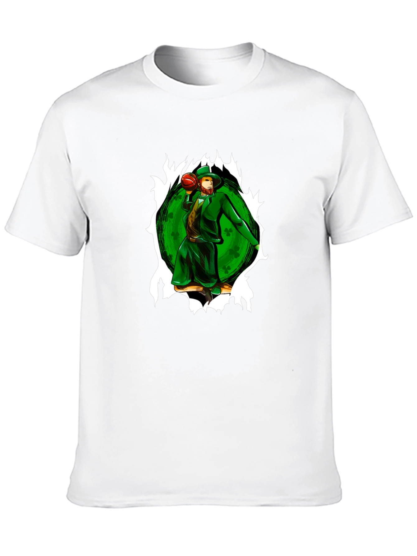 St. Patricks Day Leprechaun Basketball T-Shirt