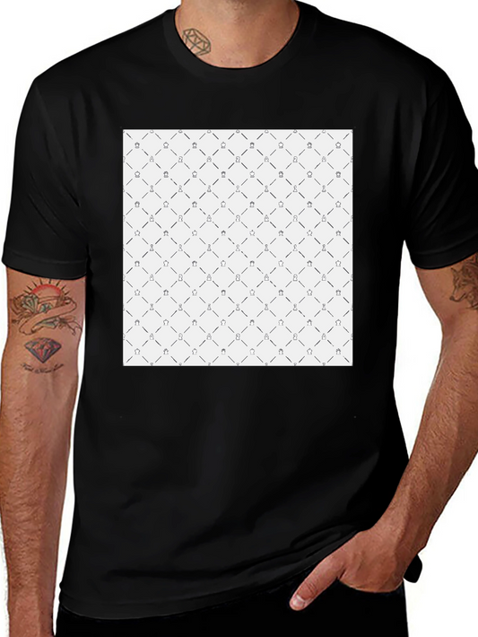 Chess Pattern Black T-Shirt