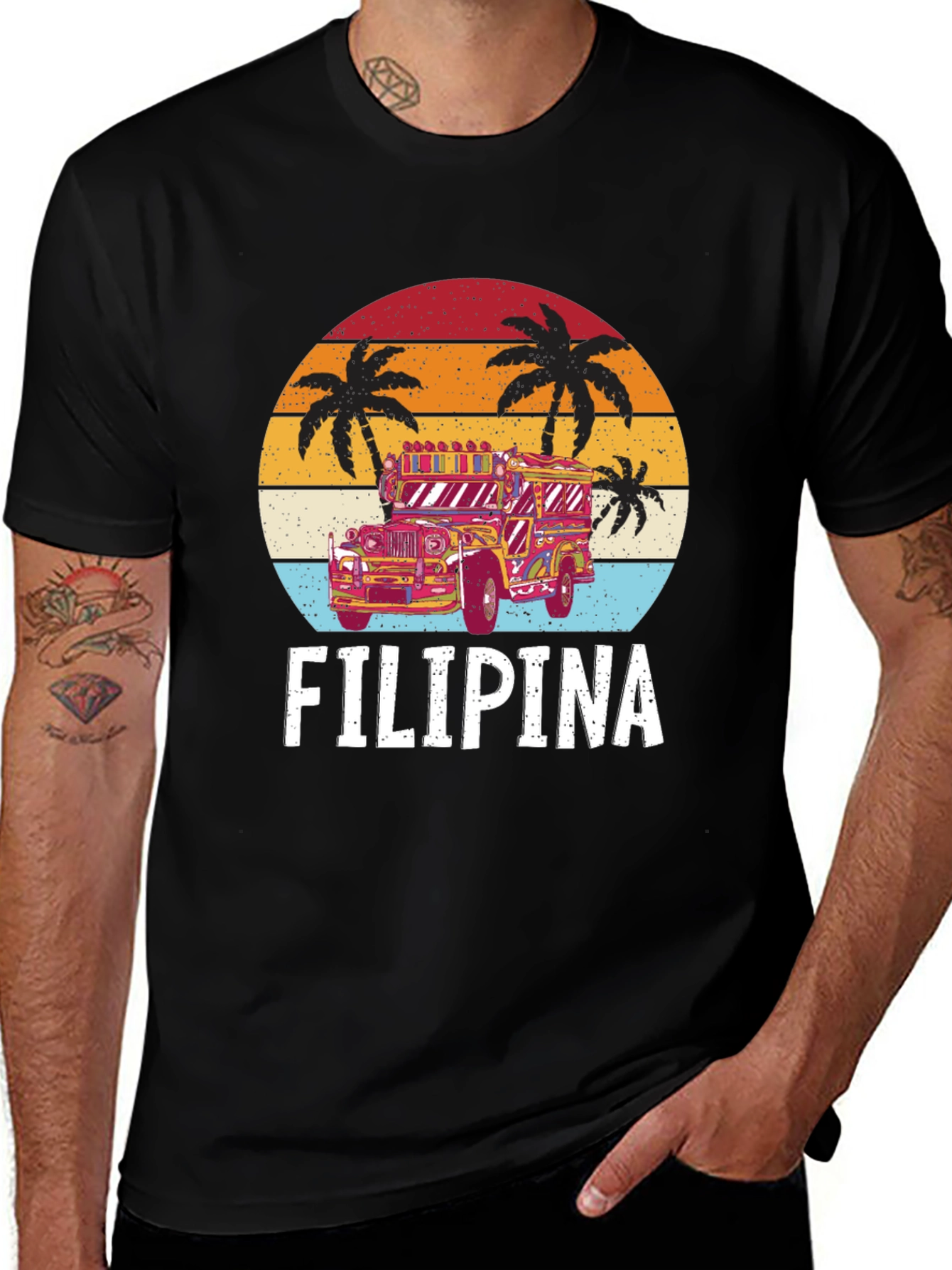 Filipina Jeepney T-Shirt - Retro Design