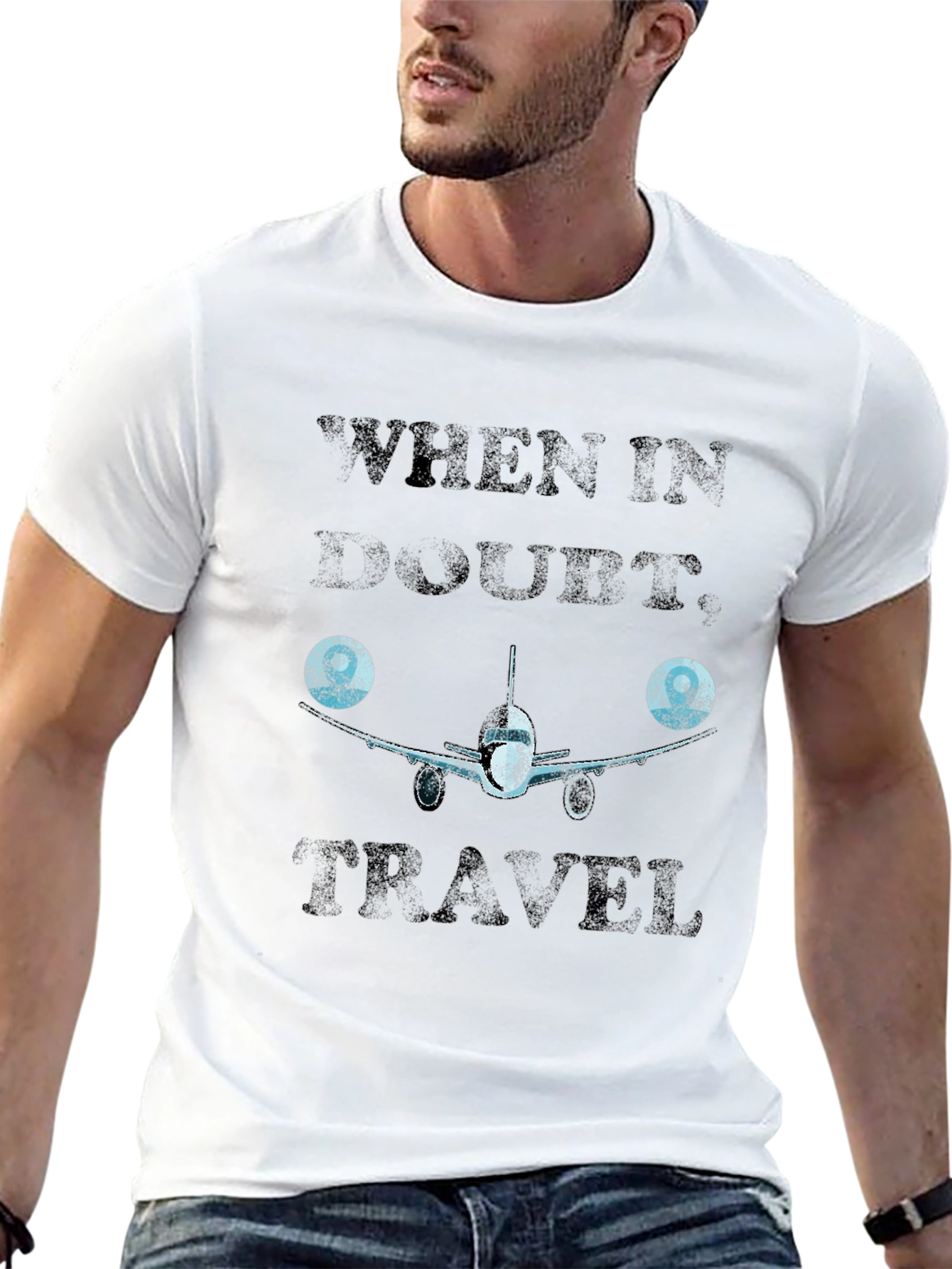 When In Doubt Travel T-Shirt - Aviation Design