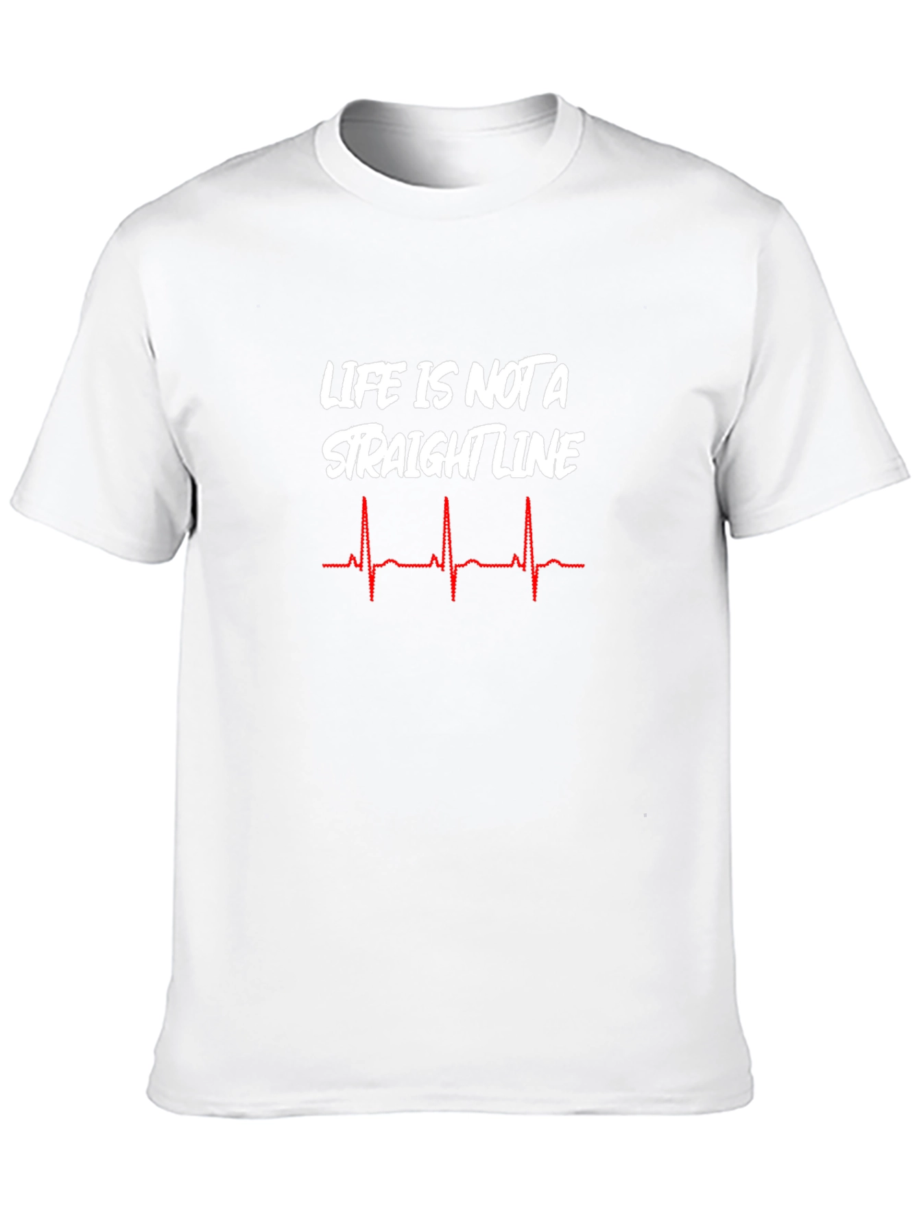Life is Not a Straight Line T-Shirt - Black