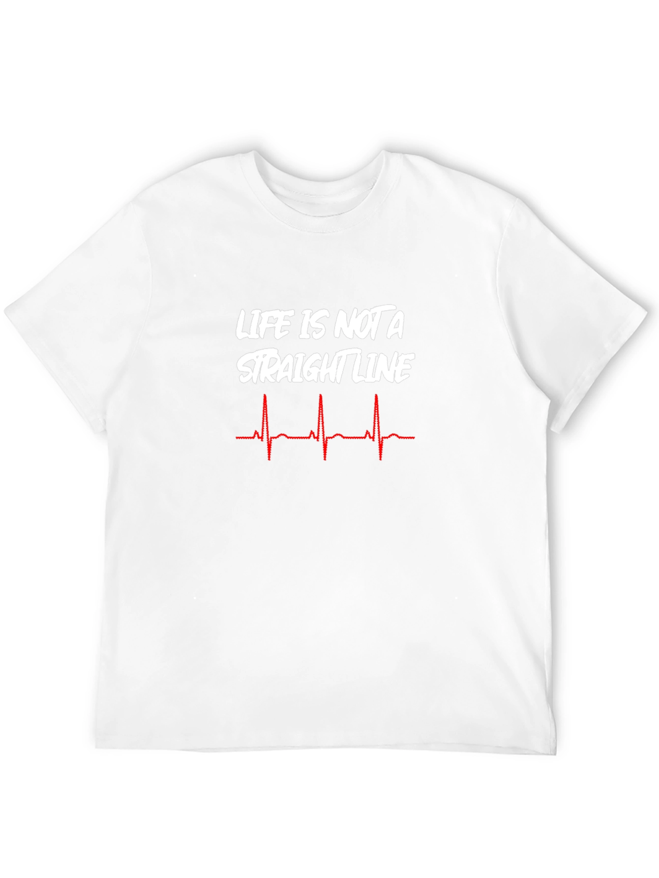 Life is Not a Straight Line T-Shirt - Black