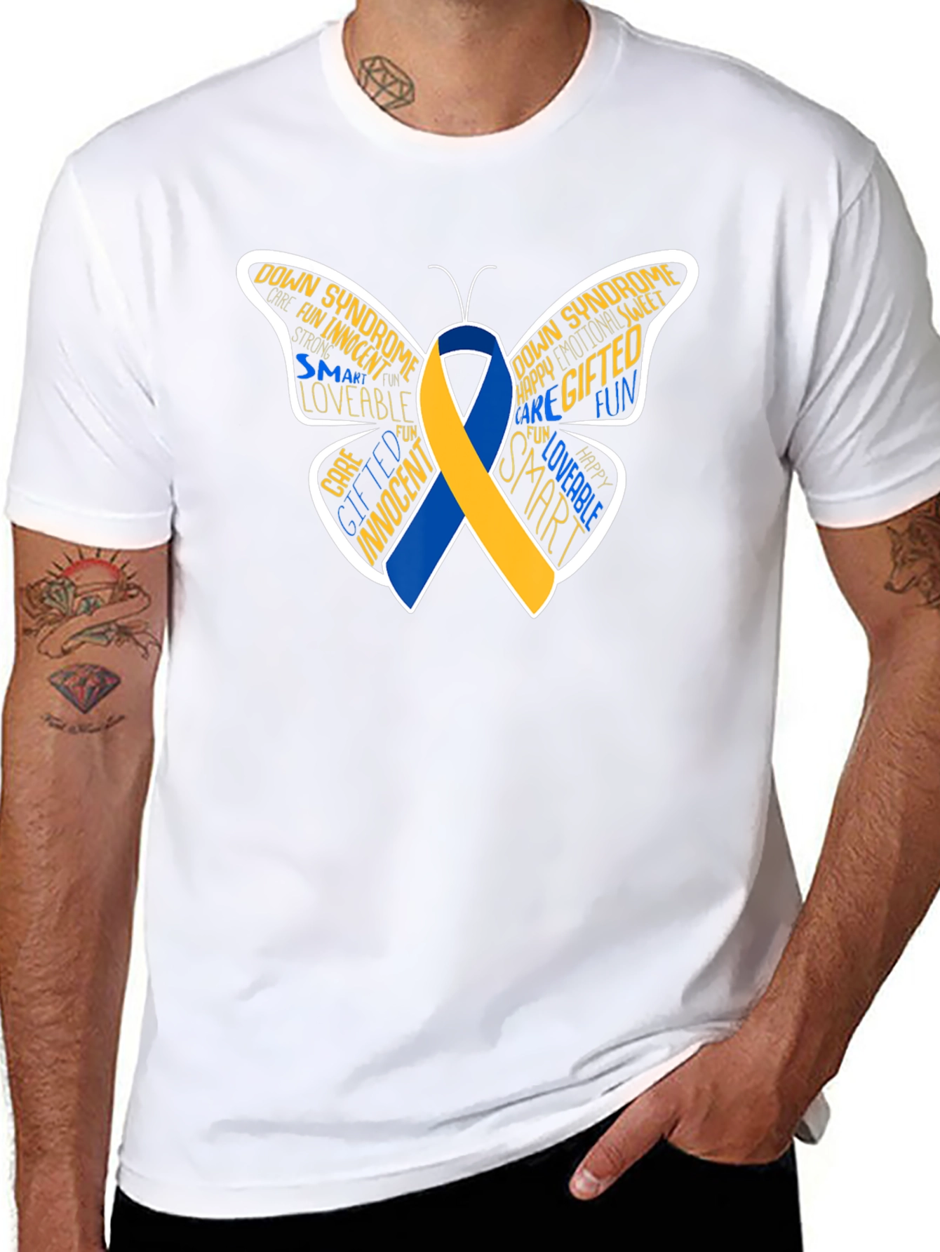 Down Syndrome Awareness Butterfly T-Shirt