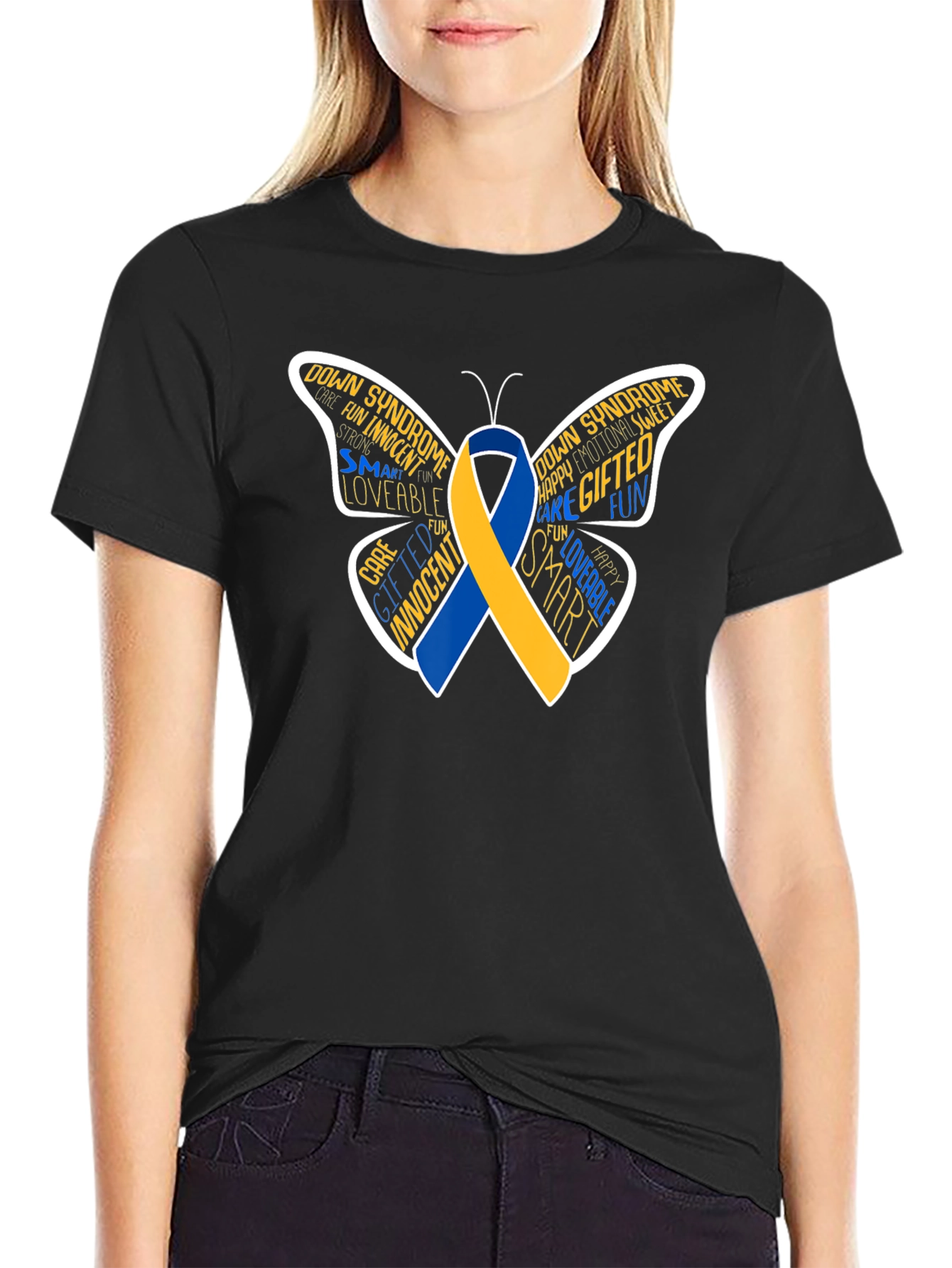 Down Syndrome Awareness Butterfly T-Shirt